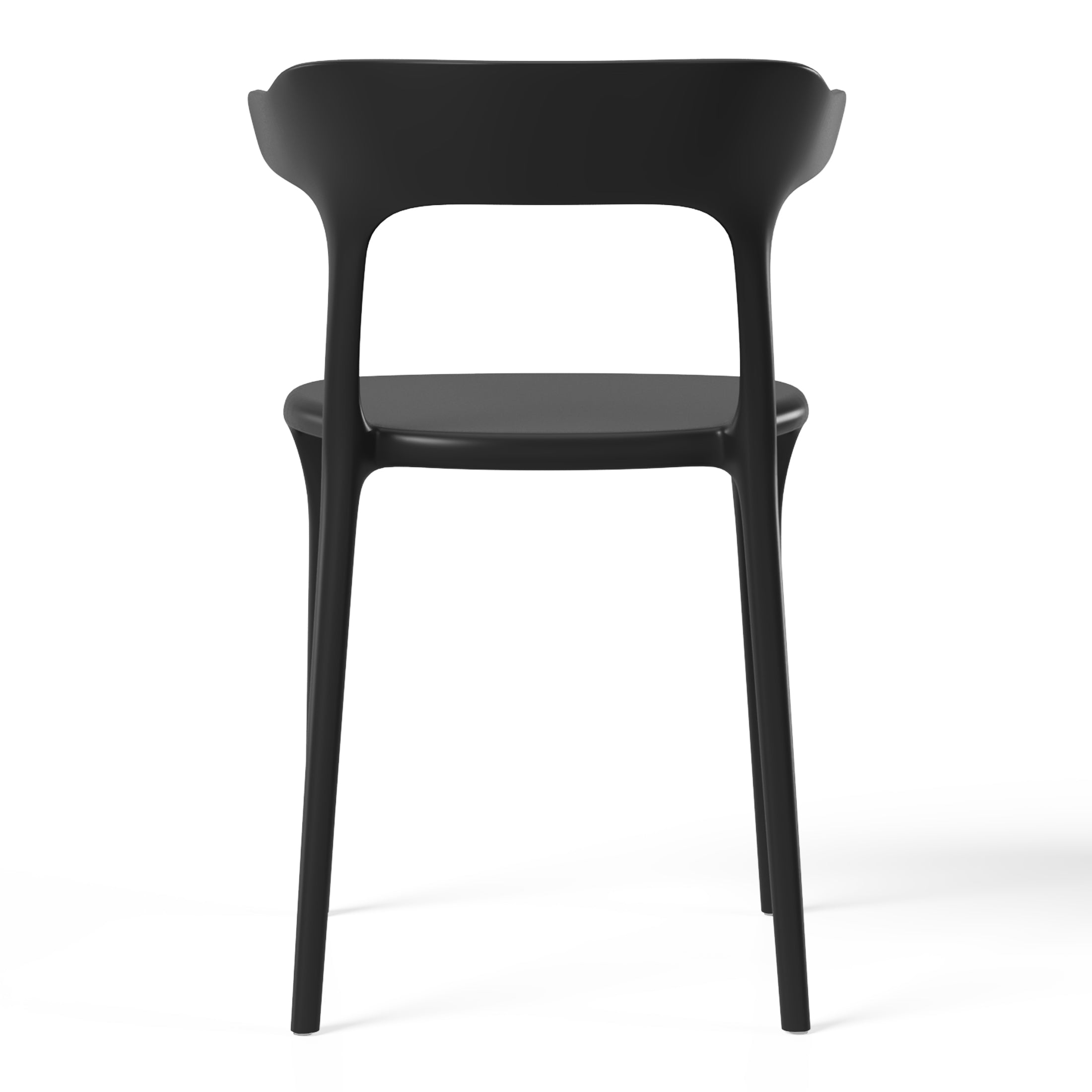 Sunshine Modern Stackable Resin Plastic Patio Dining Chair (Set of 2)