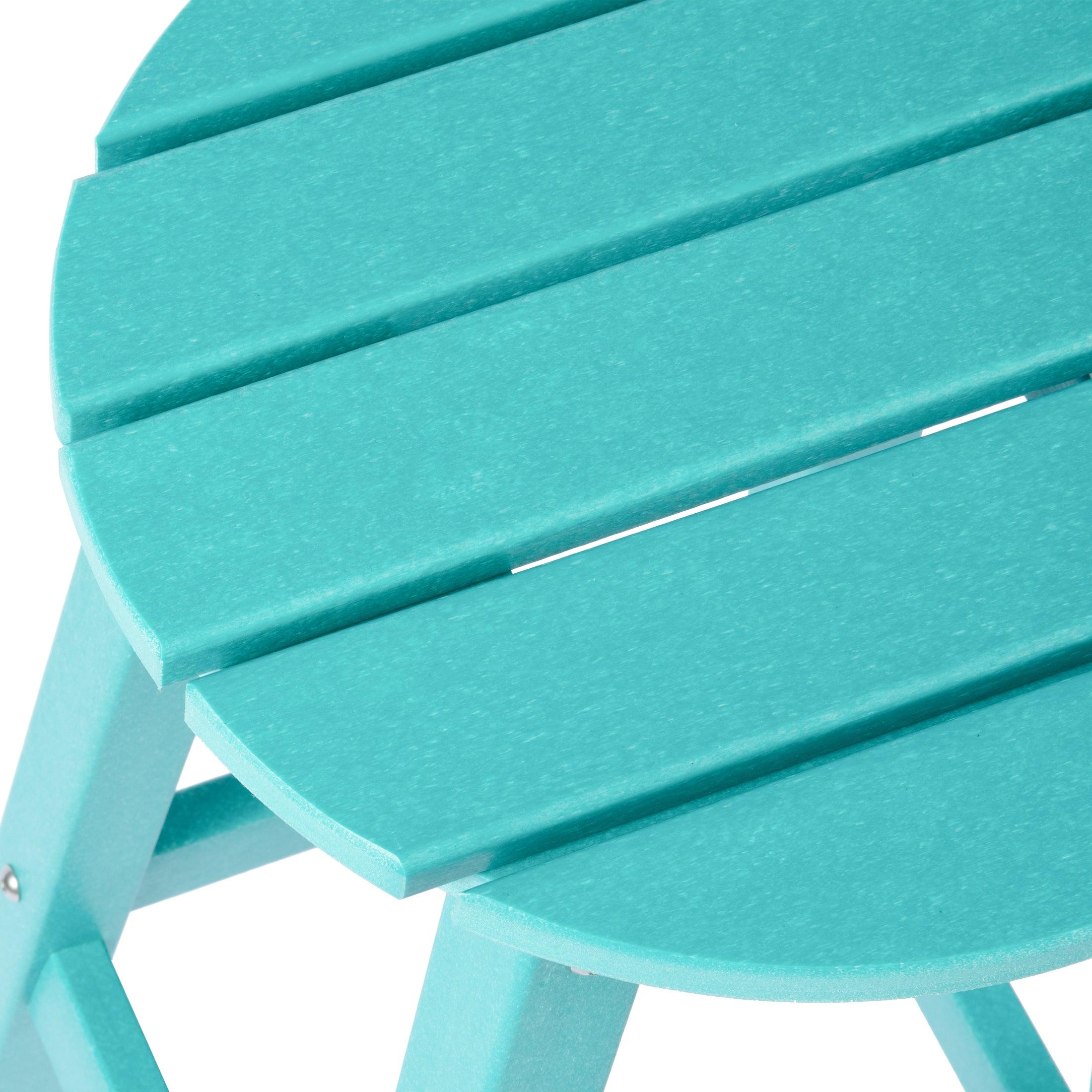 Paradise 24" HDPE Round Outdoor Patio Counter Height Bar Stool (Set of 2) - Costaelm