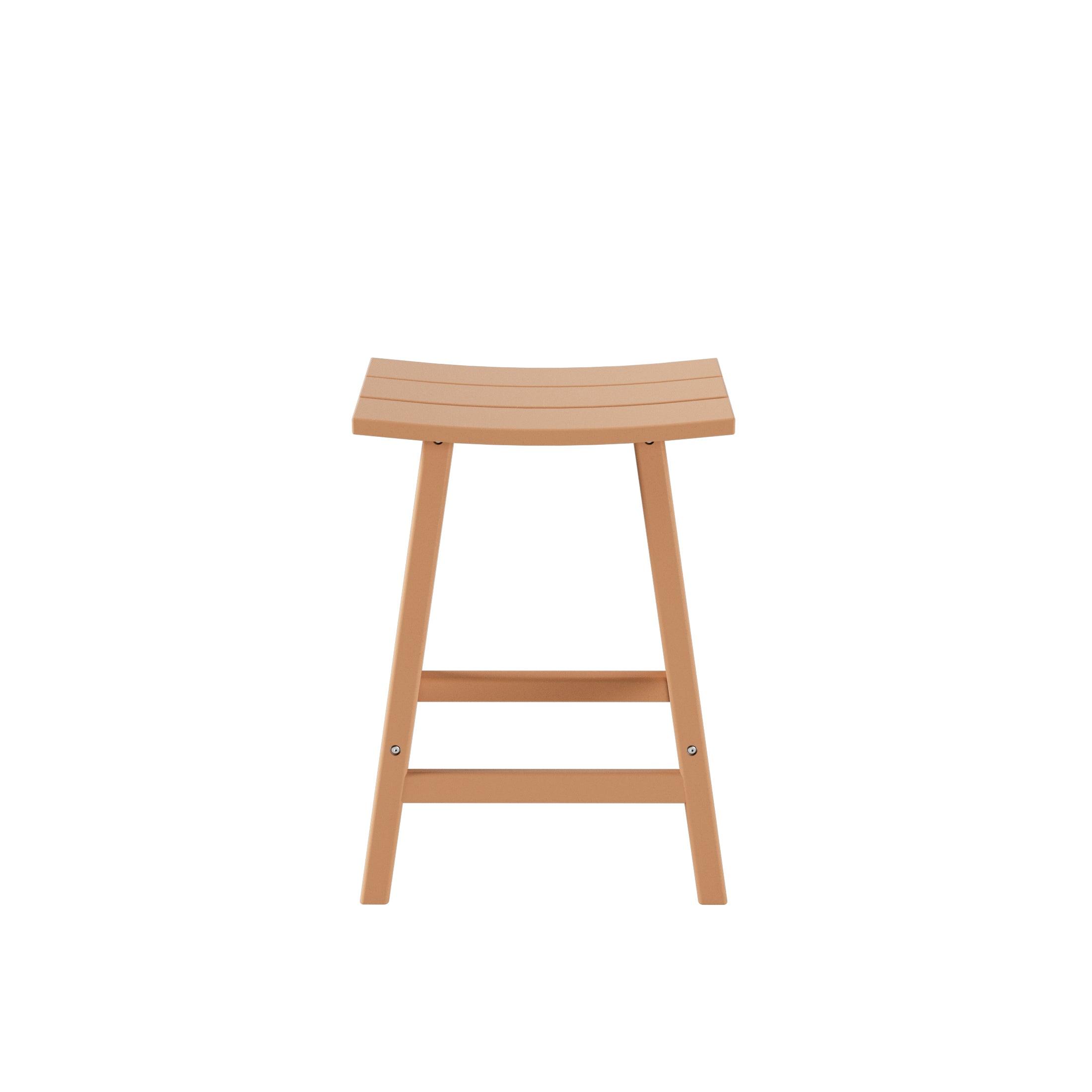 Paradise 24" Poly Outdoor Patio Counter Stool (Set of 2) - Costaelm