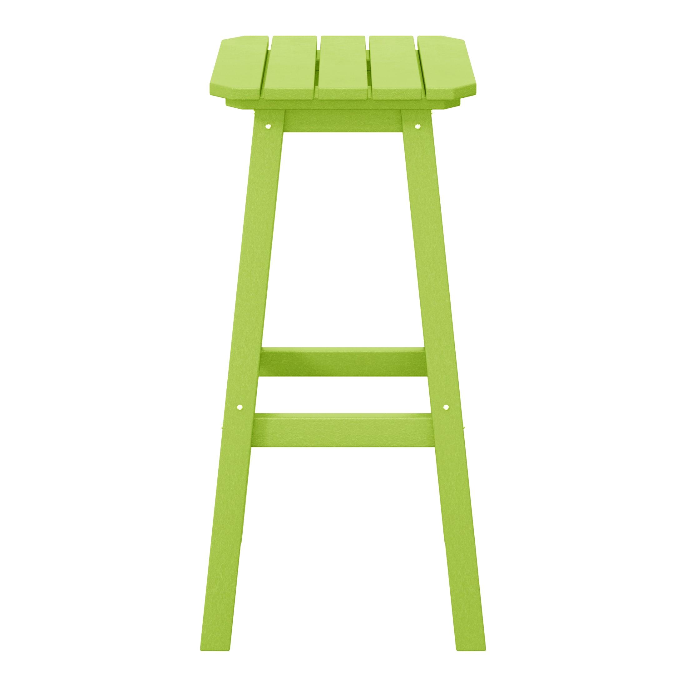 Paradise 29" HDPE Square Outdoor Patio Bar Stools (Set of 3) - Costaelm