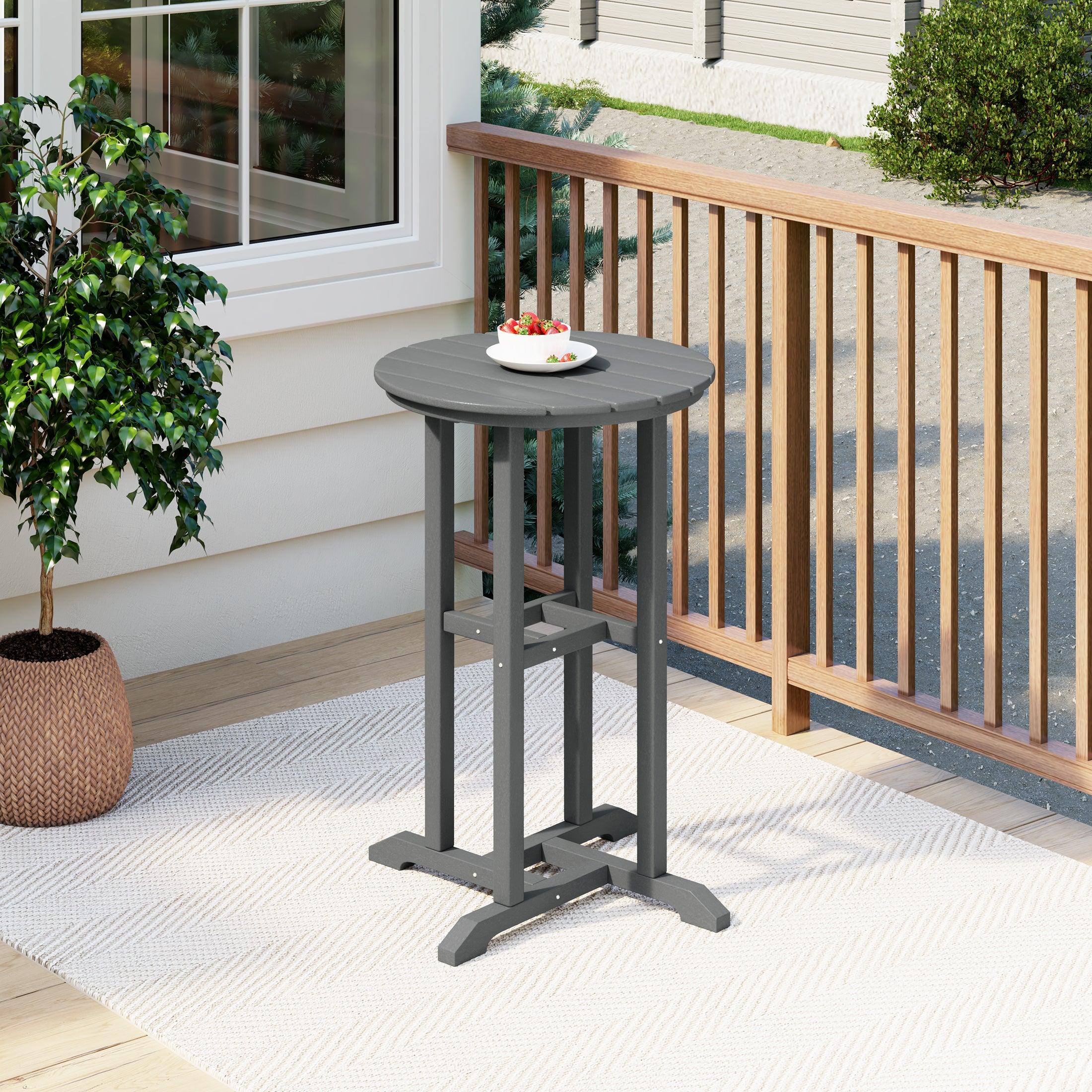 Paradise 37" Counter Height Round Outdoor Patio Cocktail Bar Table - Costaelm
