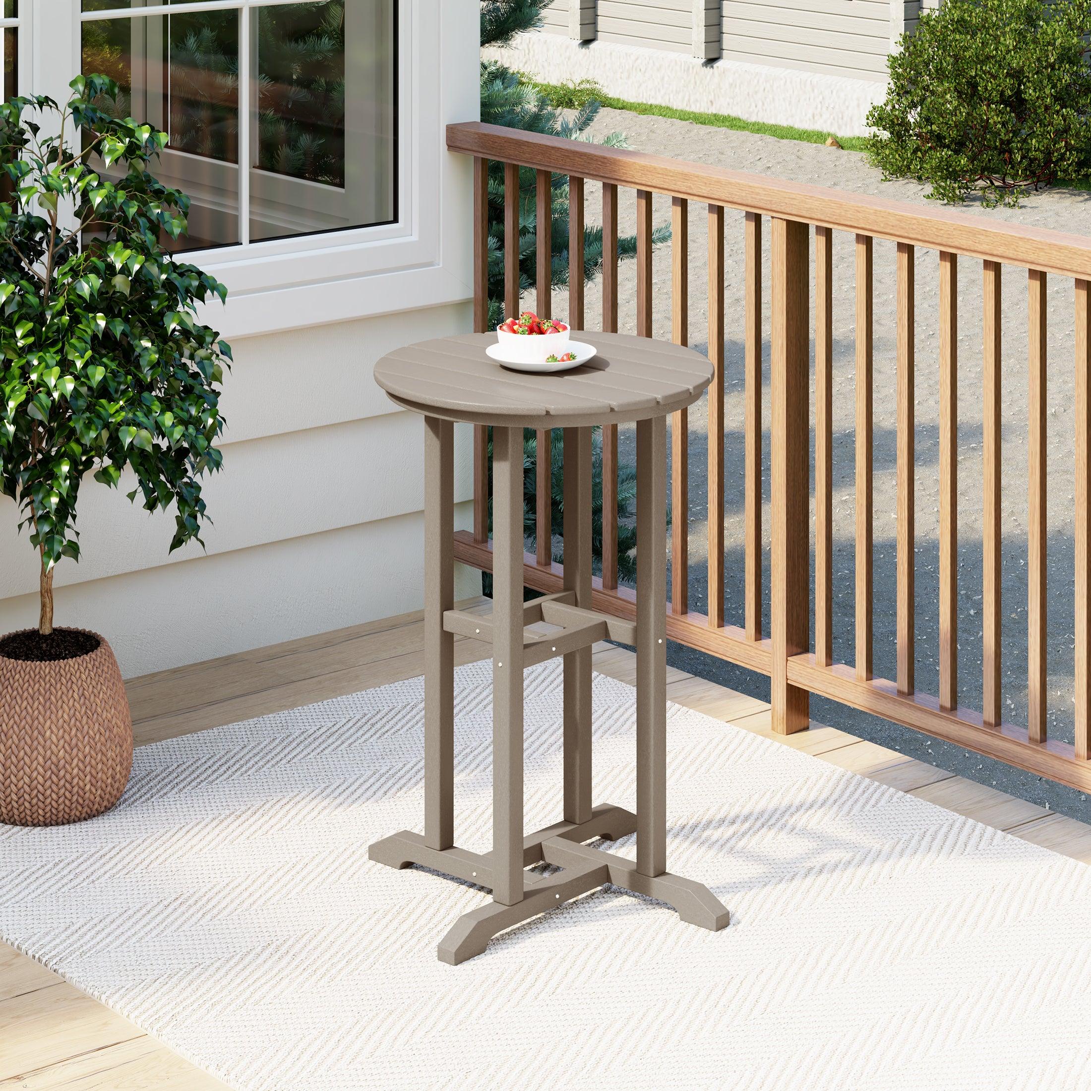 Paradise 37" Counter Height Round Outdoor Patio Cocktail Bar Table - Costaelm