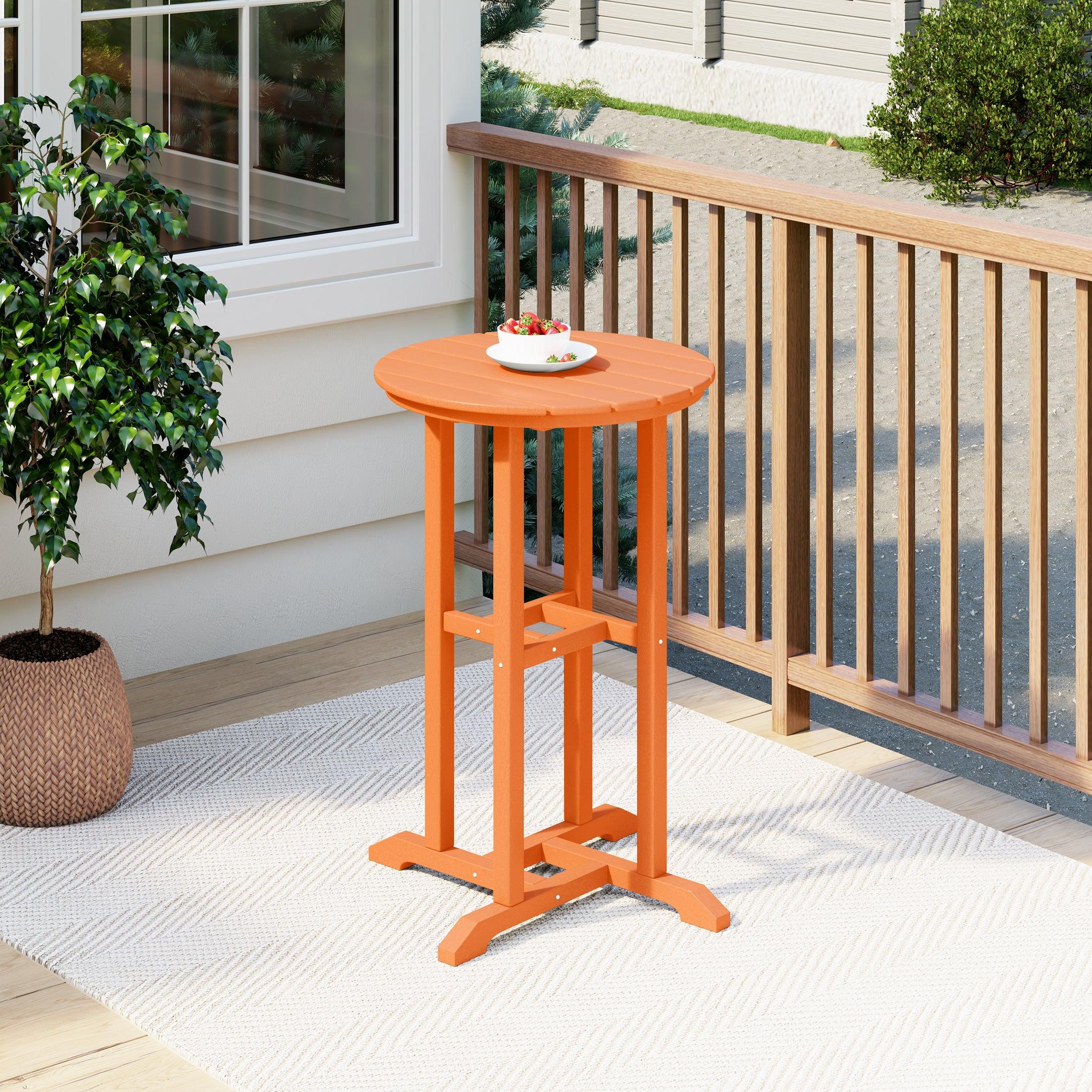 Paradise 37" Counter Height Round Outdoor Patio Cocktail Bar Table - Costaelm