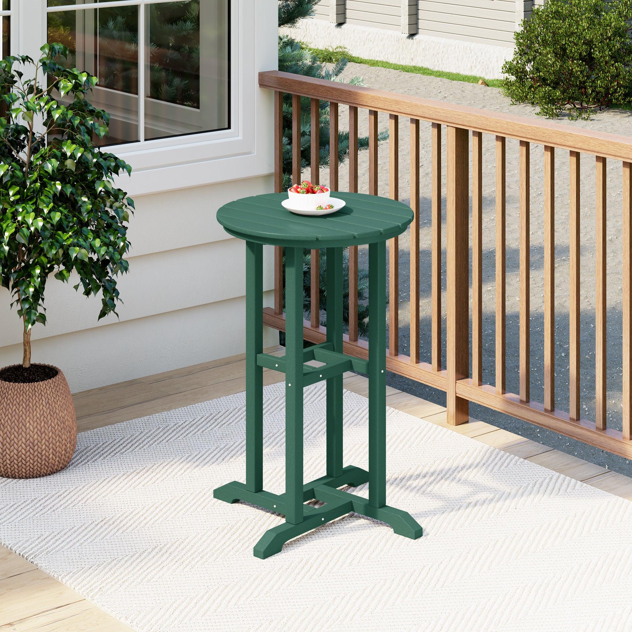 Paradise 37" Counter Height Round Outdoor Patio Cocktail Bar Table - Costaelm