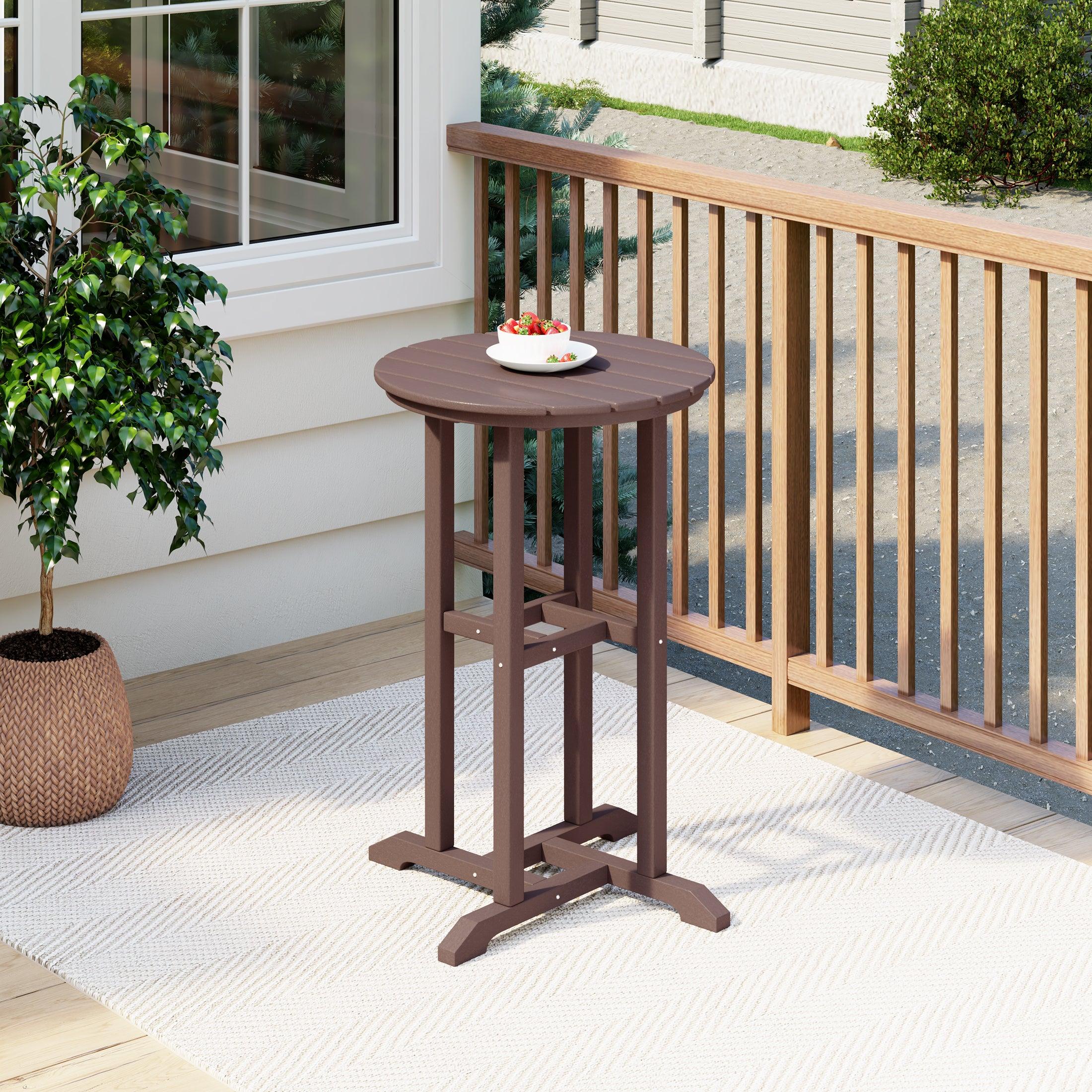 Paradise 37" Counter Height Round Outdoor Patio Cocktail Bar Table - Costaelm