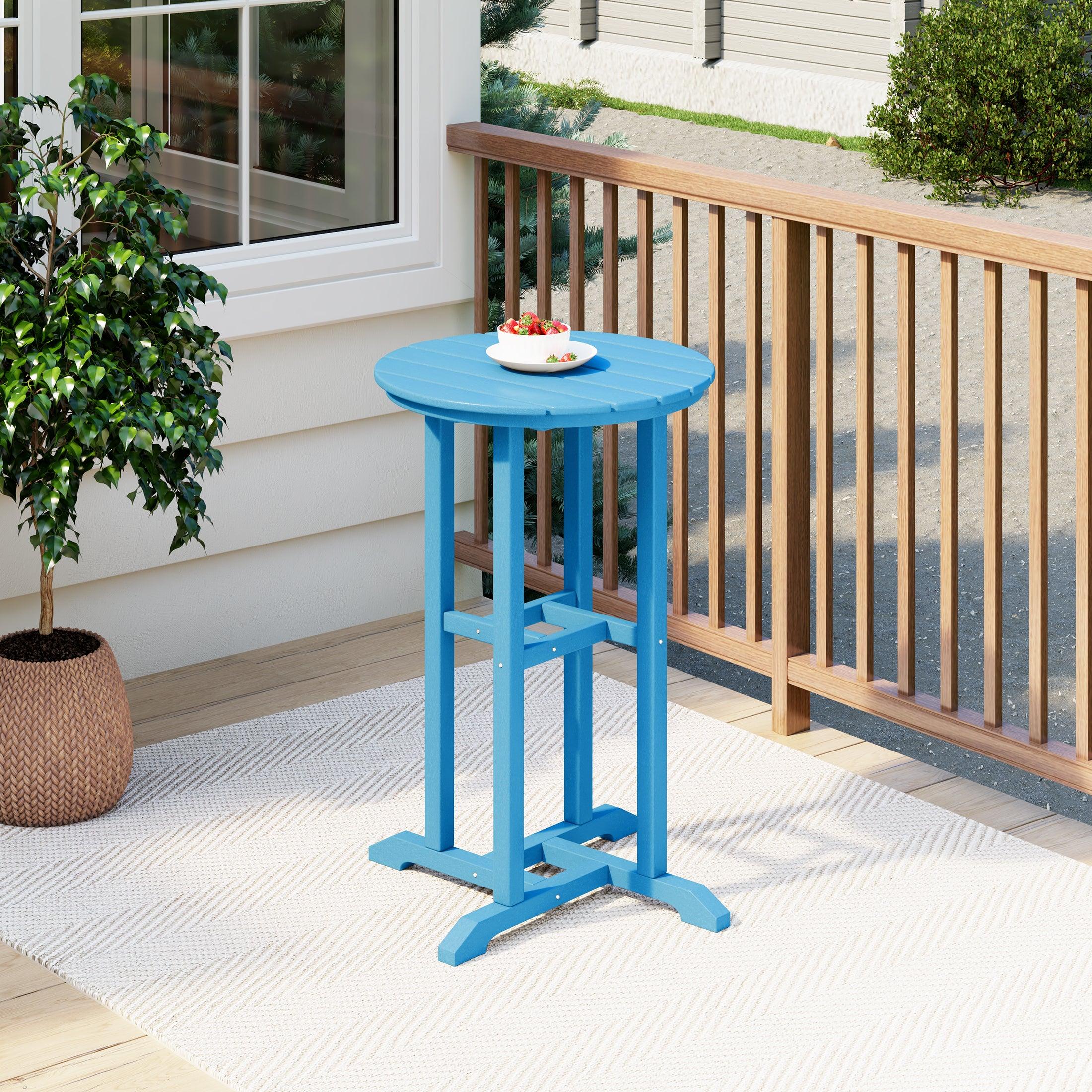 Paradise 37" Counter Height Round Outdoor Patio Cocktail Bar Table - Costaelm