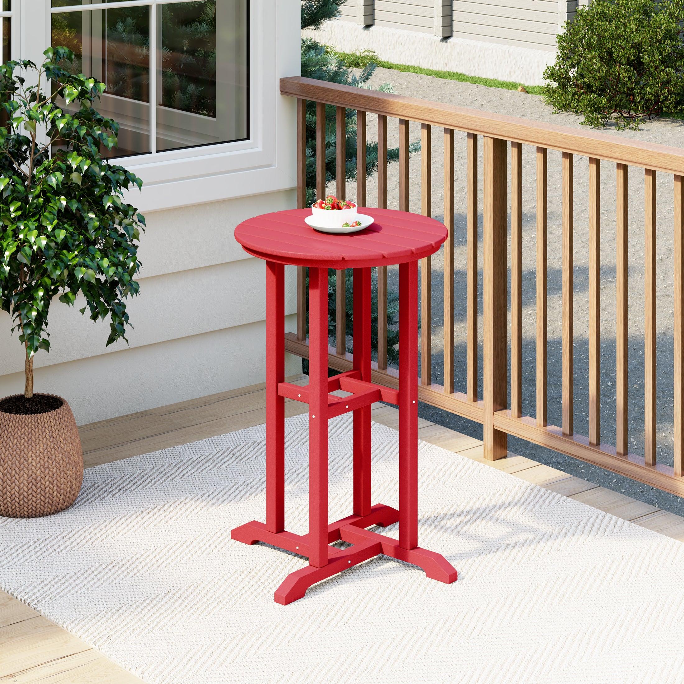 Paradise 37" Counter Height Round Outdoor Patio Cocktail Bar Table - Costaelm