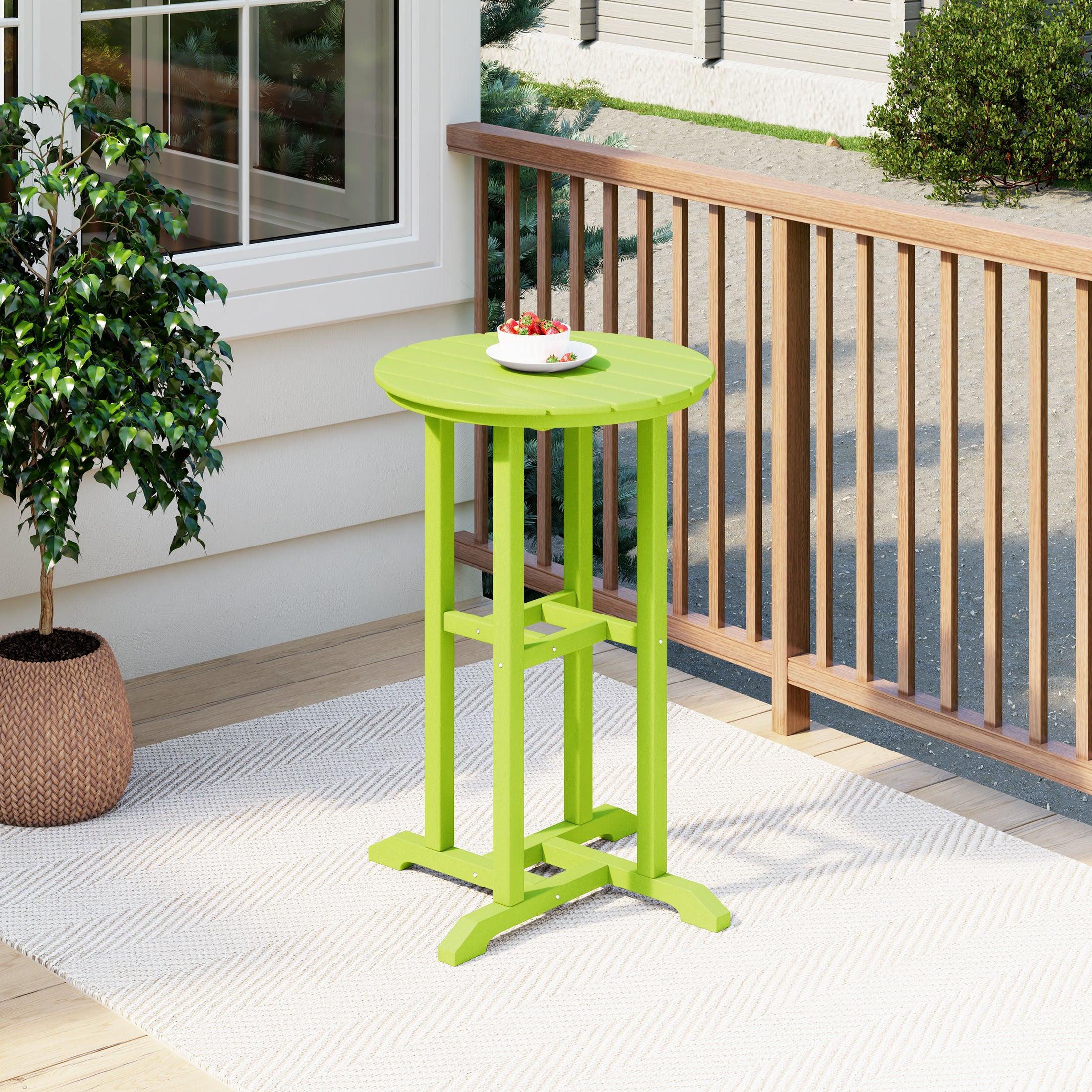 Paradise 37" Counter Height Round Outdoor Patio Cocktail Bar Table - Costaelm