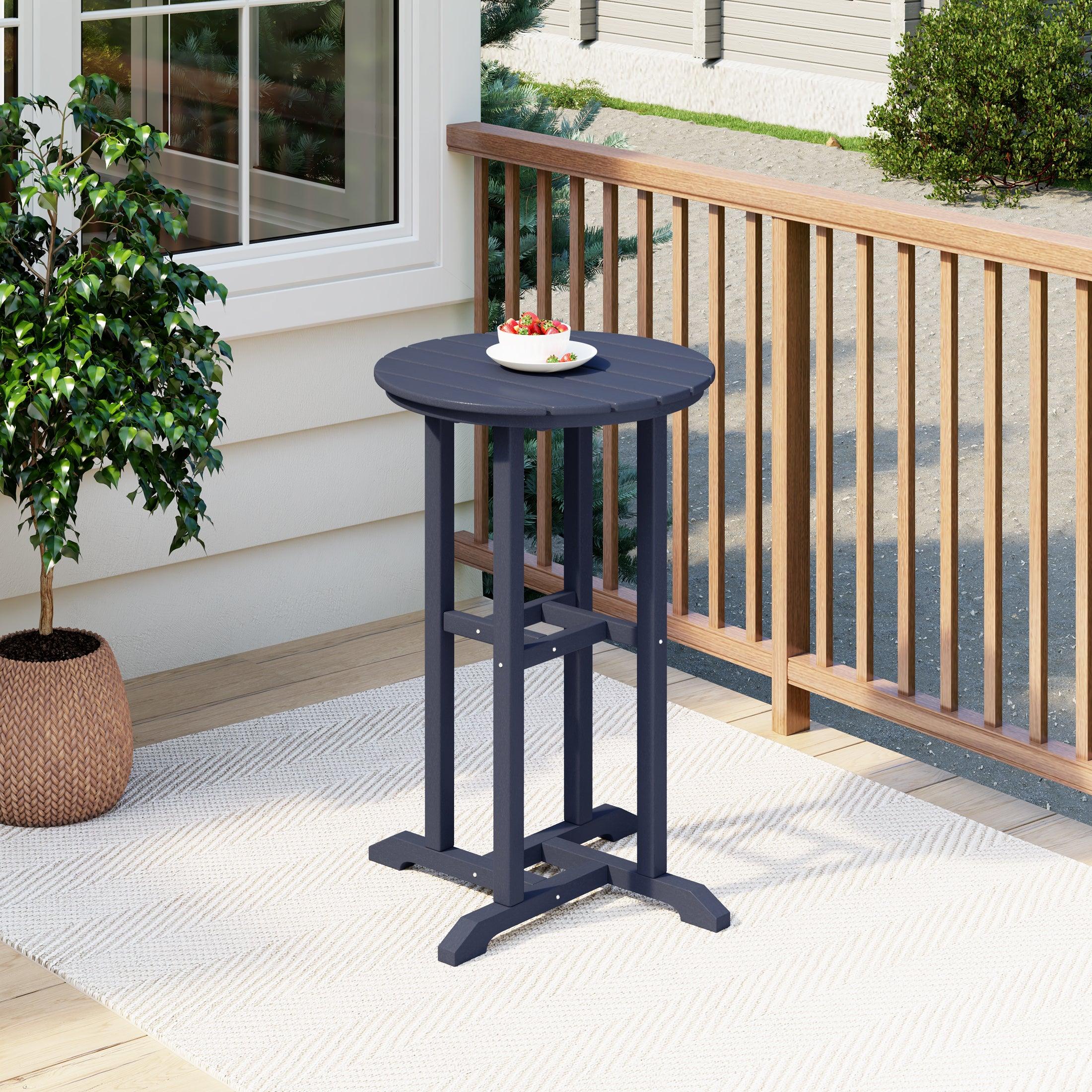 Paradise 37" Counter Height Round Outdoor Patio Cocktail Bar Table - Costaelm