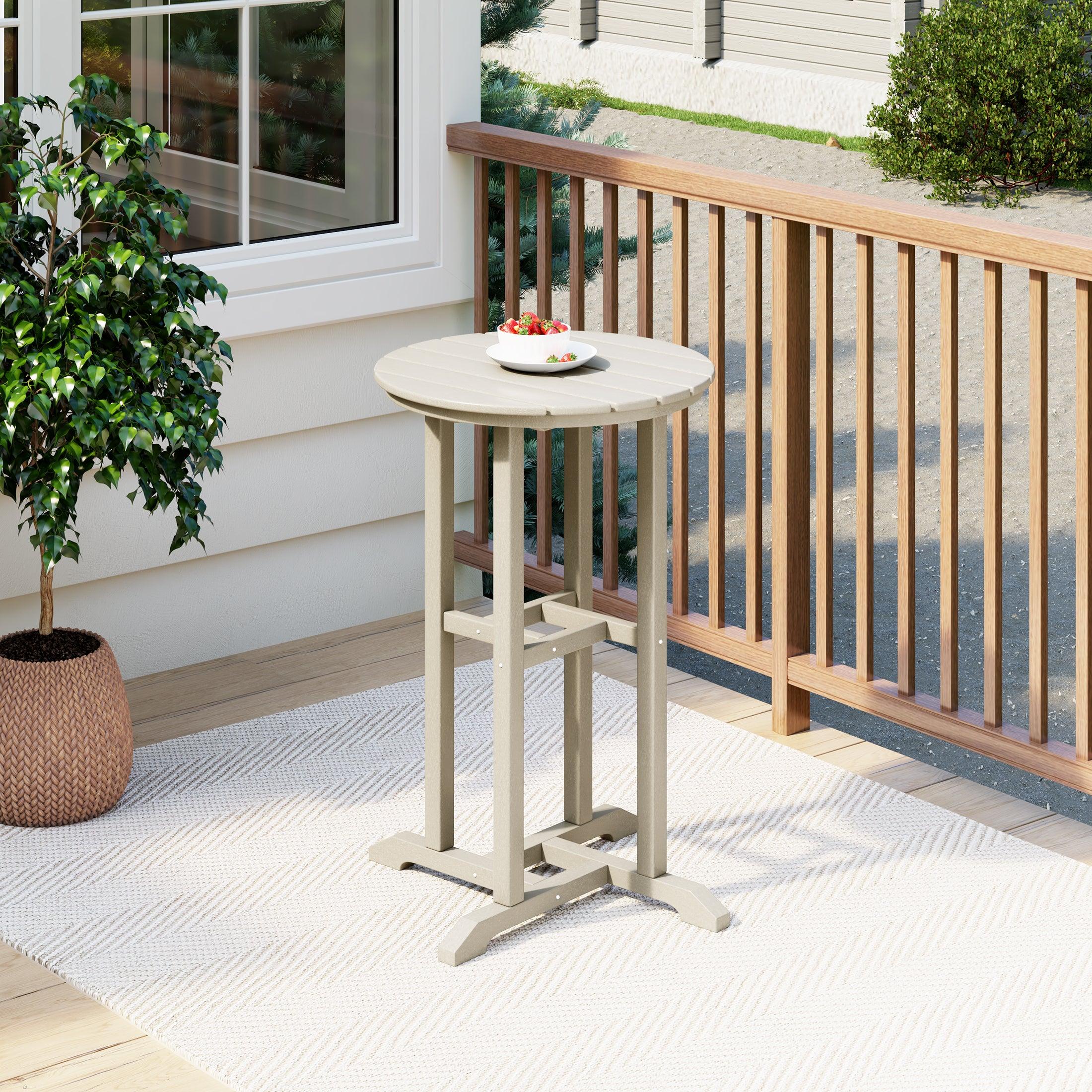 Paradise 37" Counter Height Round Outdoor Patio Cocktail Bar Table - Costaelm