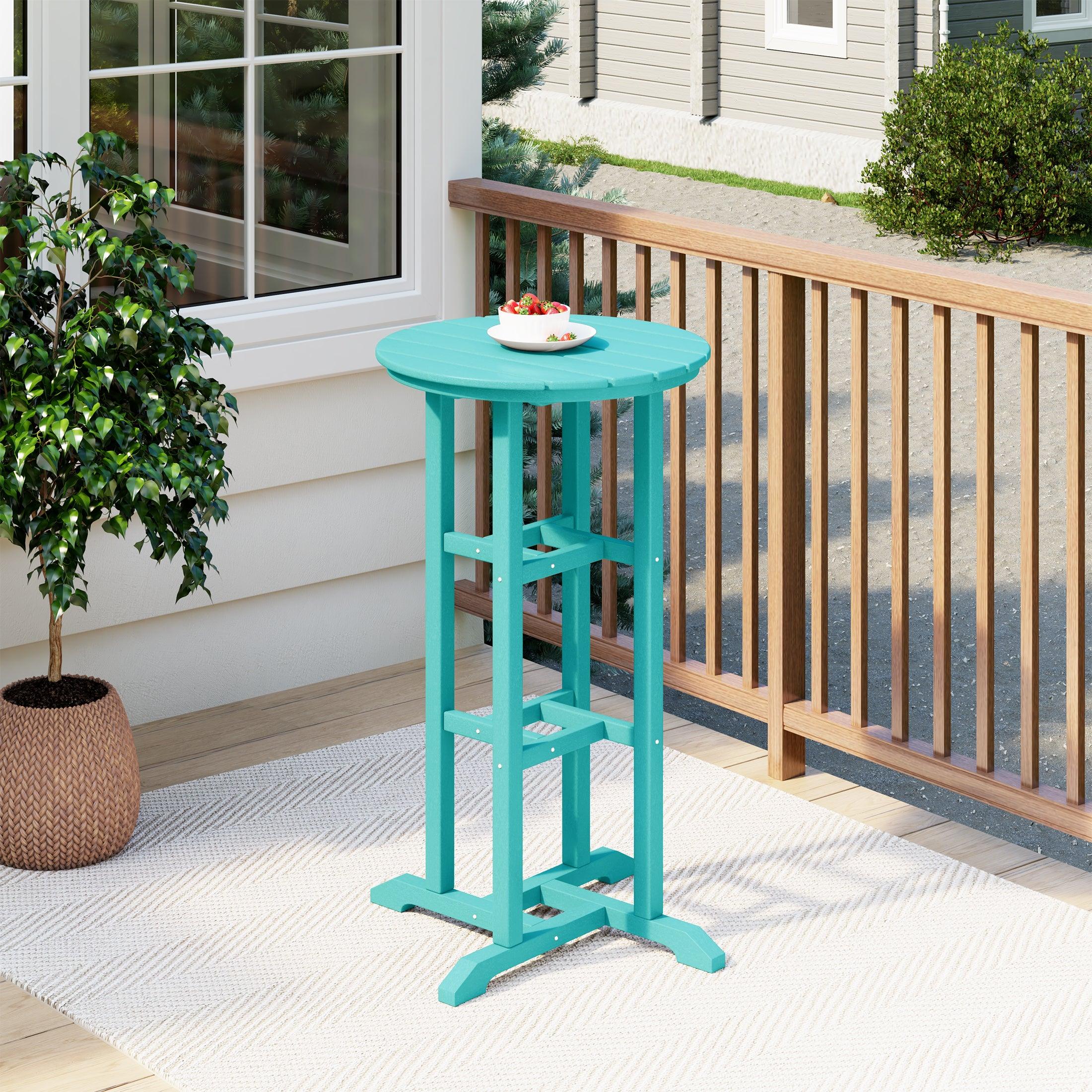 Paradise 42" High Round Outdoor Patio Cocktail Bar Table - Costaelm