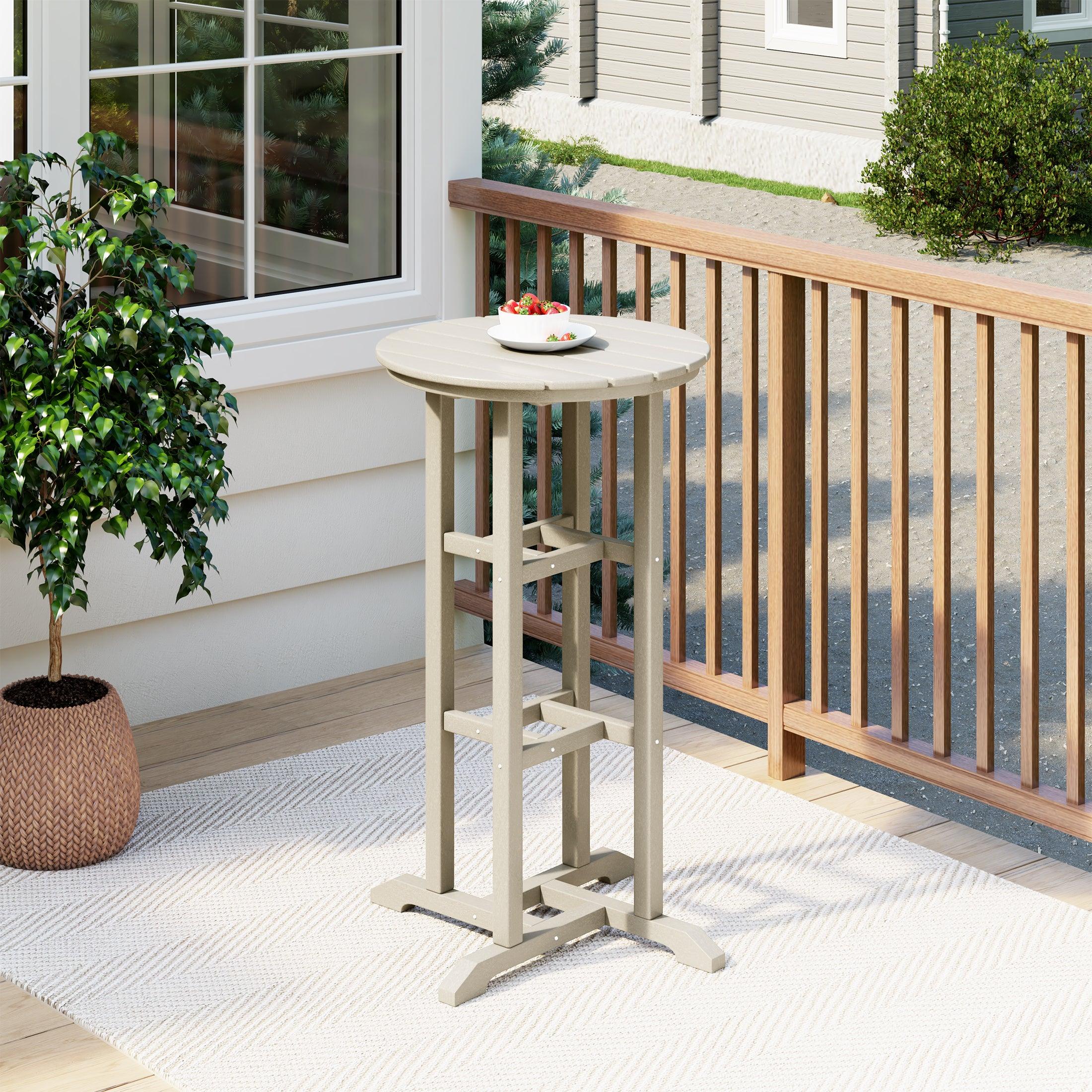 Paradise 42" High Round Outdoor Patio Cocktail Bar Table - Costaelm