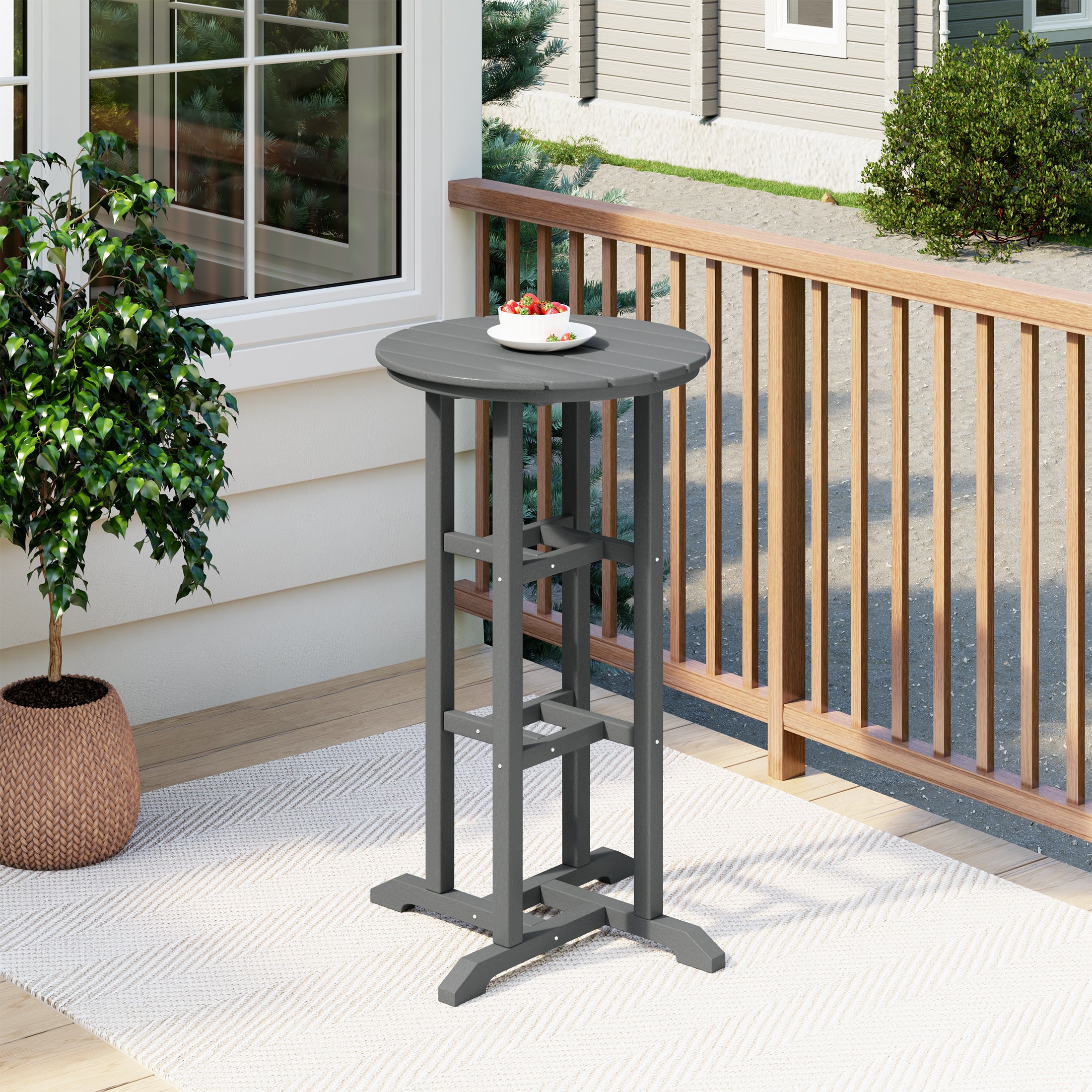 Paradise 42" High Round Outdoor Patio Cocktail Bar Table