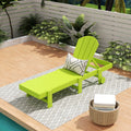 Paradise Outdoor Classic Poly Adirondack Chaise Lounge with Wheels - Costaelm