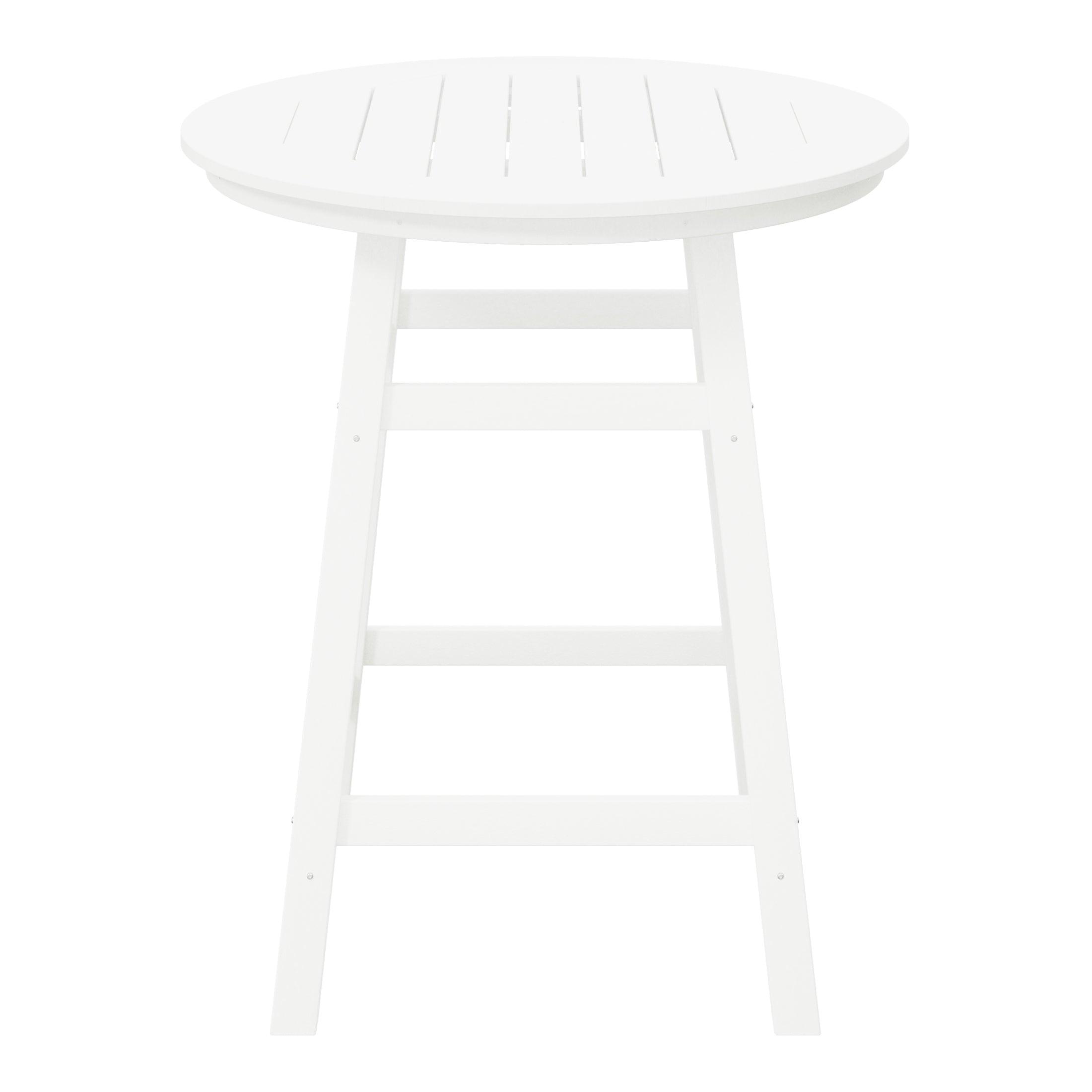 Paradise Round Outdoor Patio Counter High Bistro Bar Table With Umbrella Hole - Costaelm