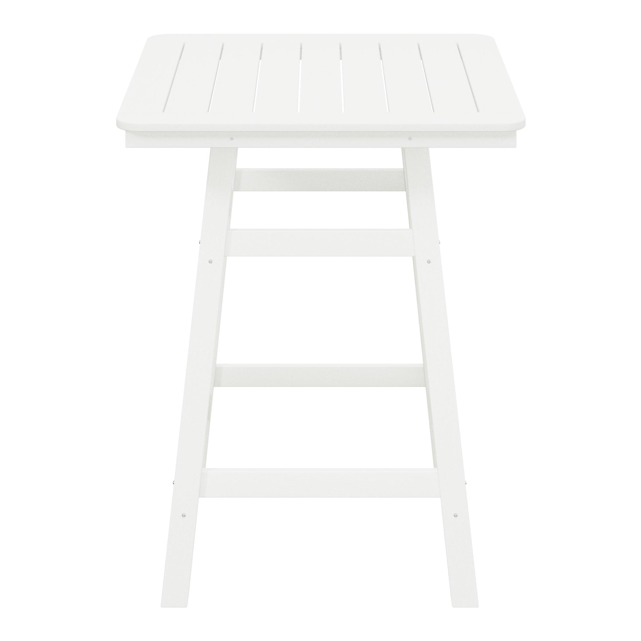 Paradise Square Outdoor Patio Counter High Bistro Bar Table With Umbrella Hole - Costaelm