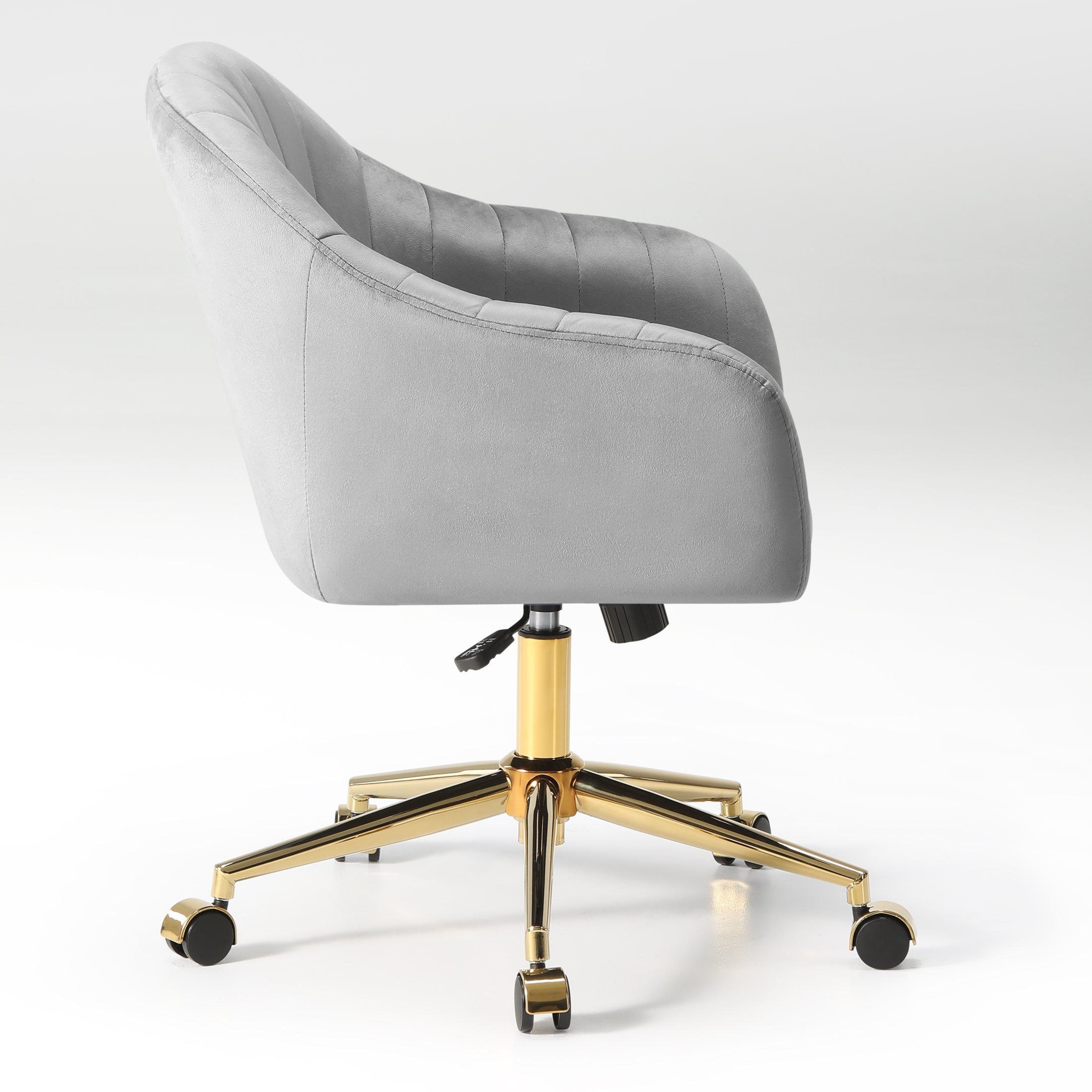 Alaia Upholstered Velvet Swivel Vanity Office Chair With Wheels