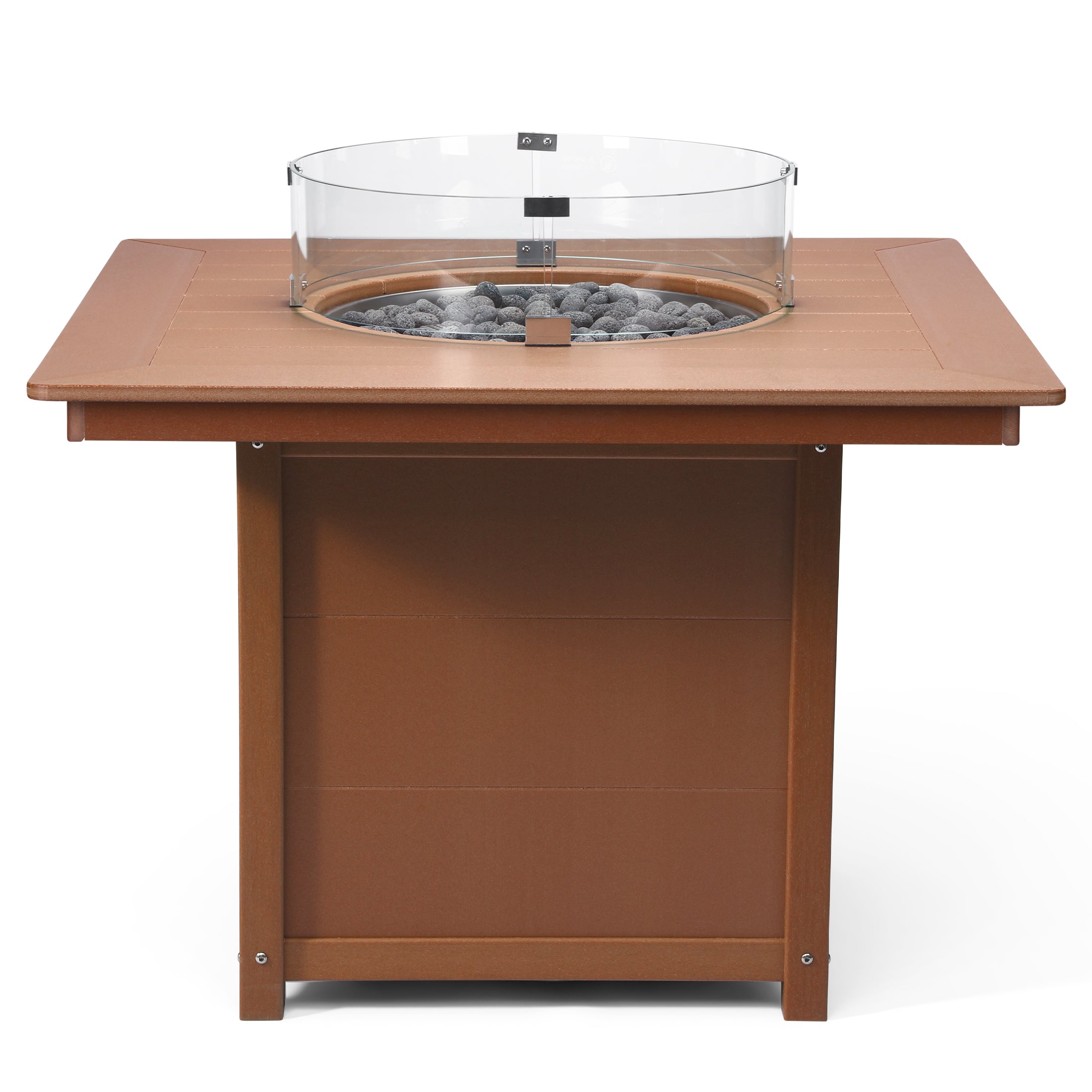 Sol Modern Outdoor Patio Propane 42" Square Fire Pit Table