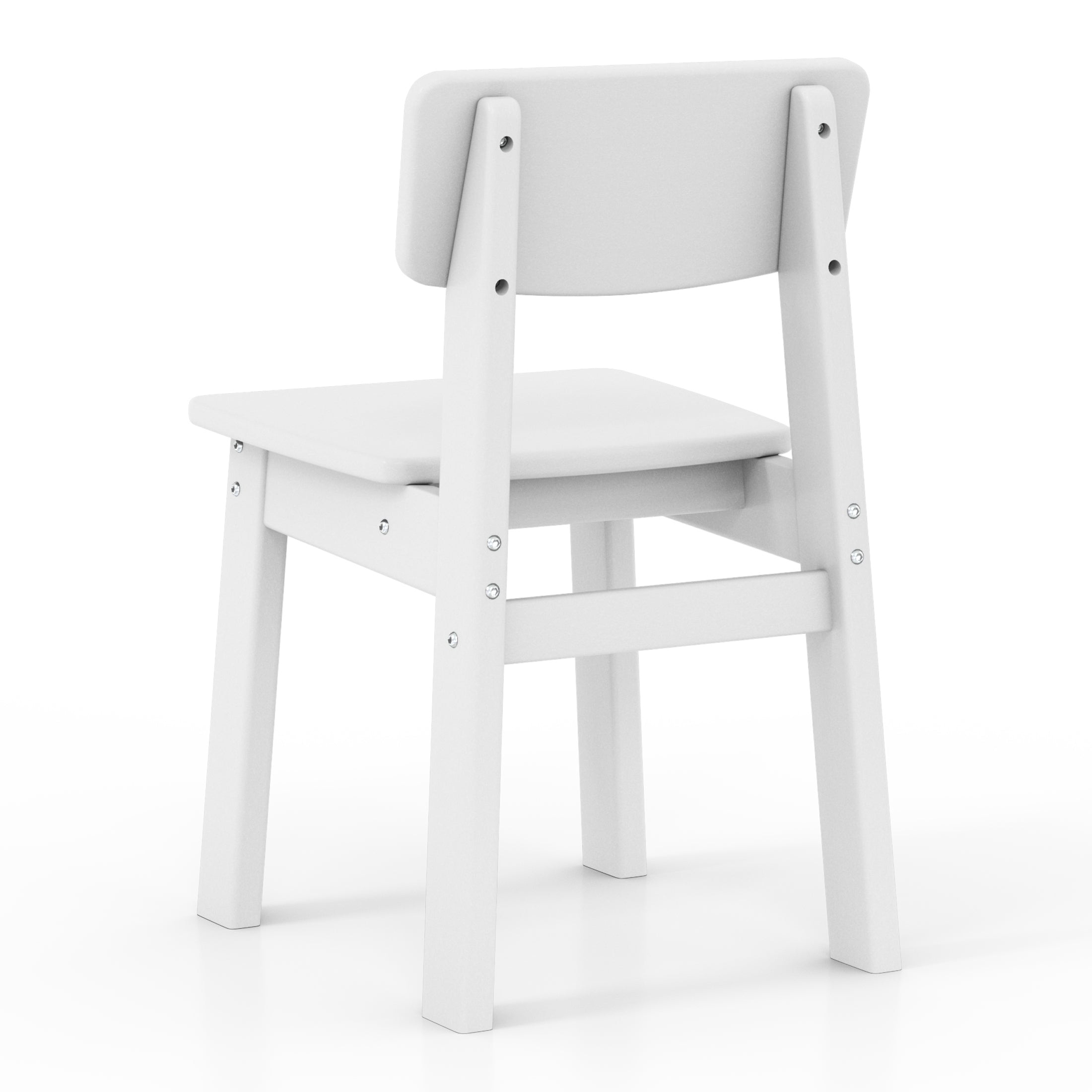 Little Explorers Outdoor HDPE Kids Modern Plastic Toddler Dining Chairs (Set of Two)