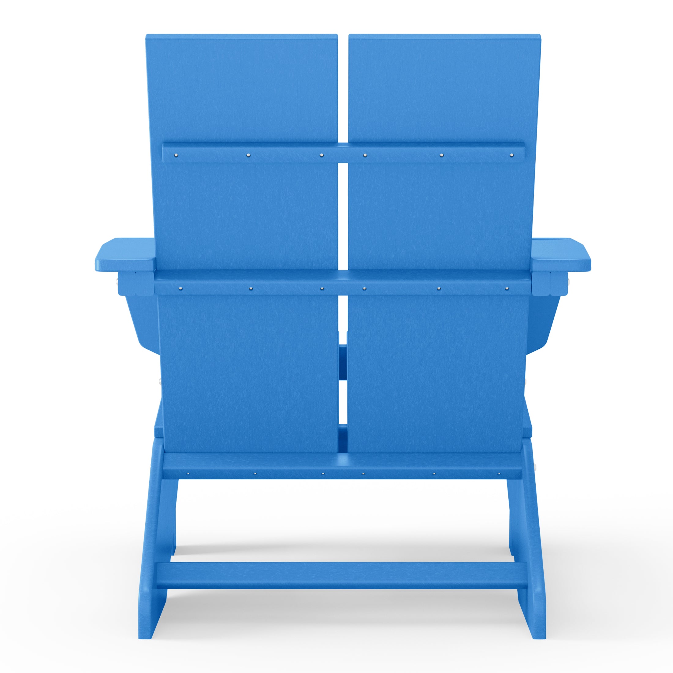Seaview Outdoor HDPE Modern Adirondack Chair with Cup Holder (Set of 2)