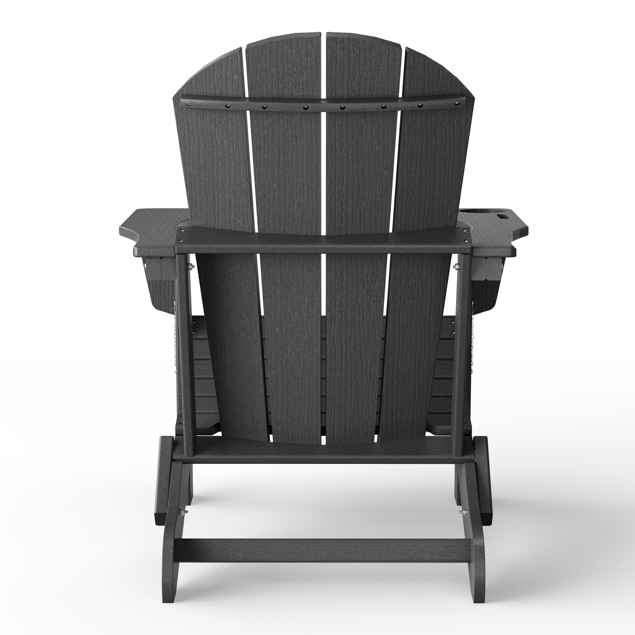 Rockport Outdoor Patio HDPE Resin Adirondack Chair With Cup Holder and Phone Holder
