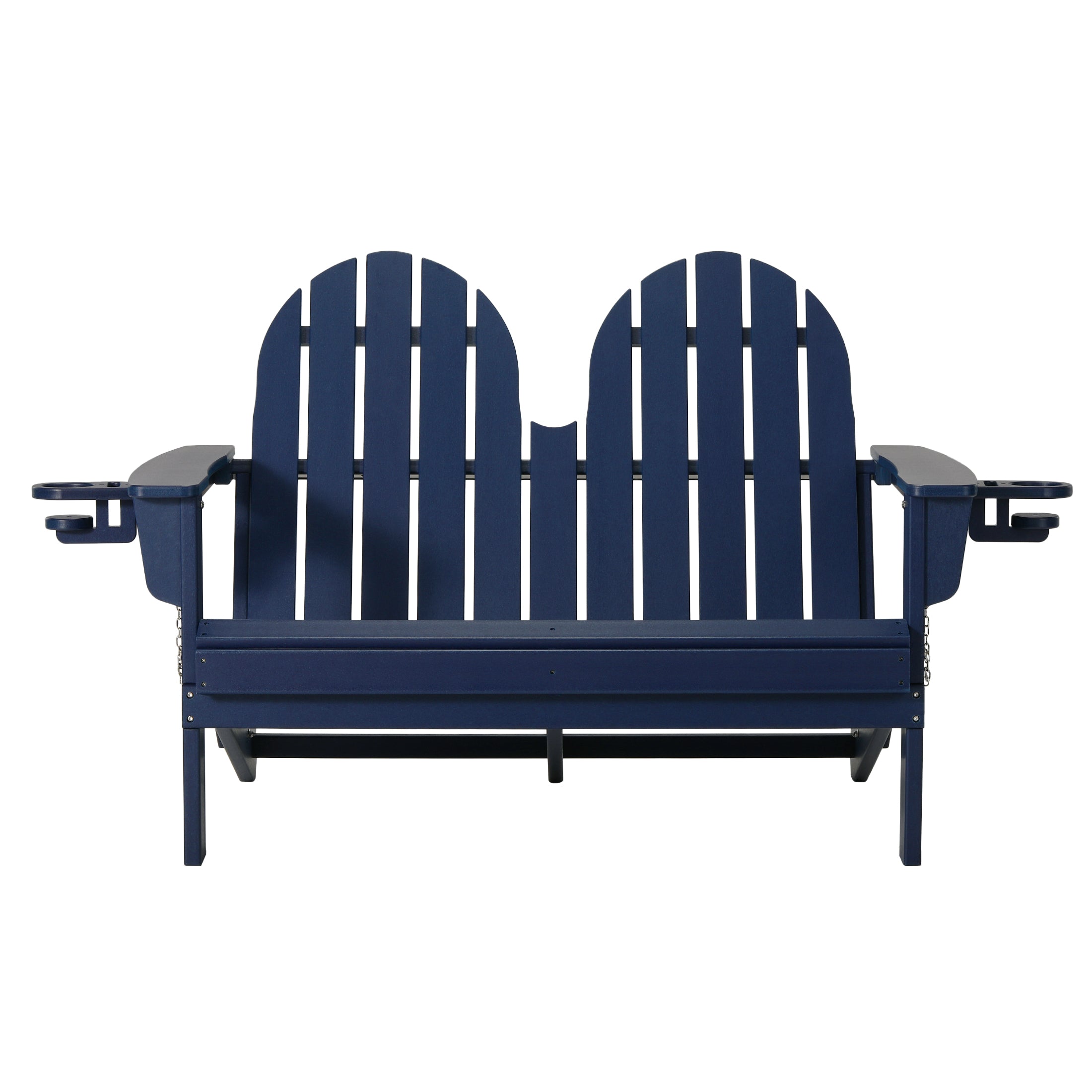Savannah Outdoor Patio 49" HDPE Folding Adirondack Garden Bench