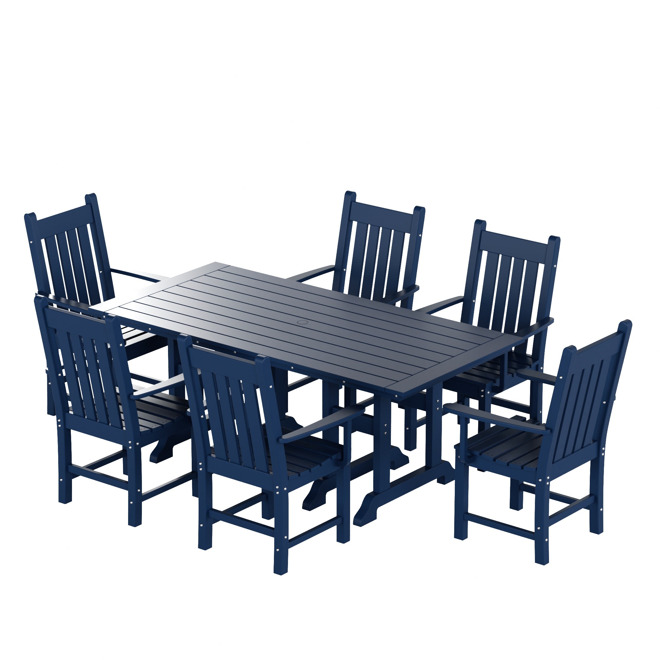 Paradise 7 Piece Outdoor Patio Dining Set Outdoor Table and Armchair Set