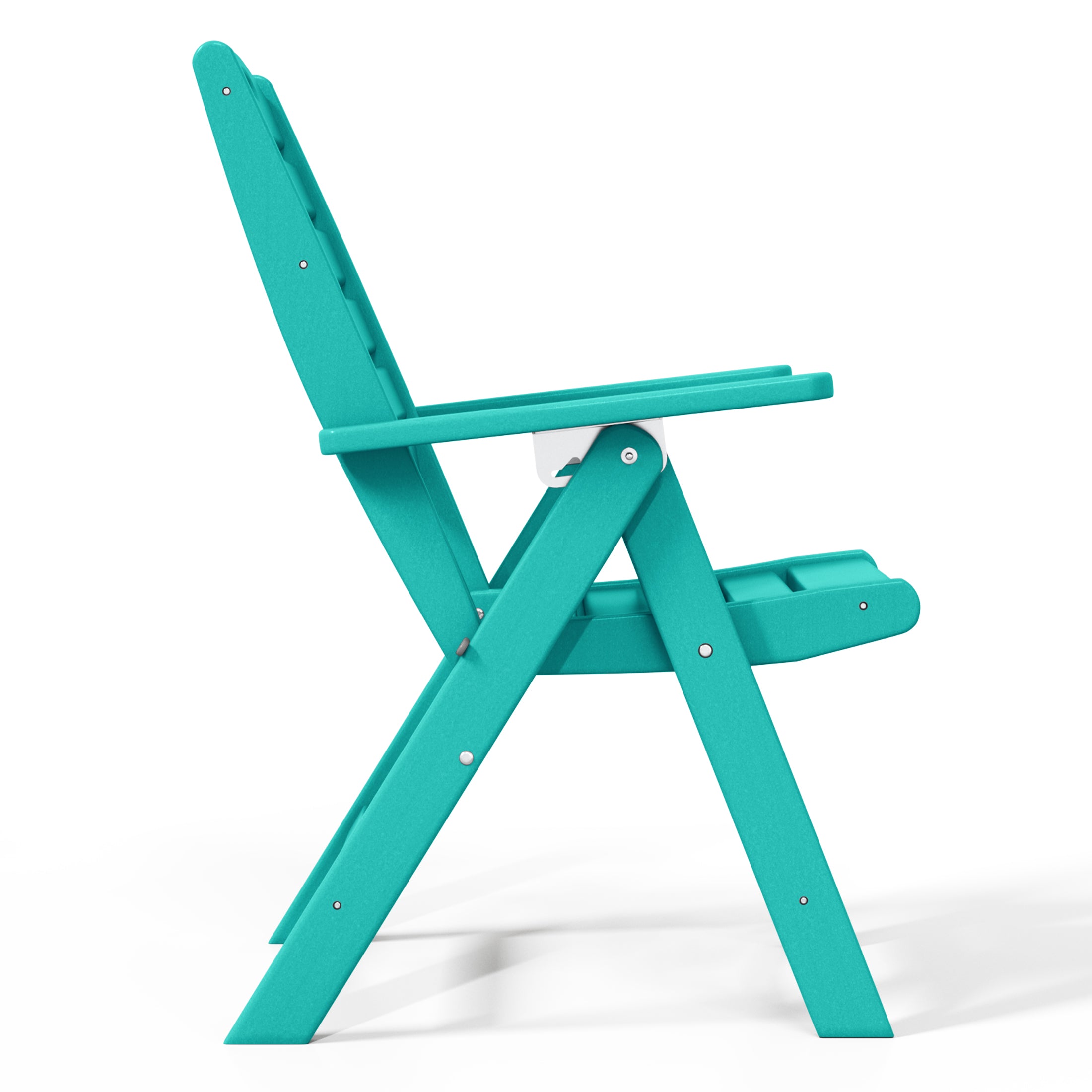 Cayman HDPE Adjustable Highback Folding Outdoor Patio Dining Chairs Set of 2