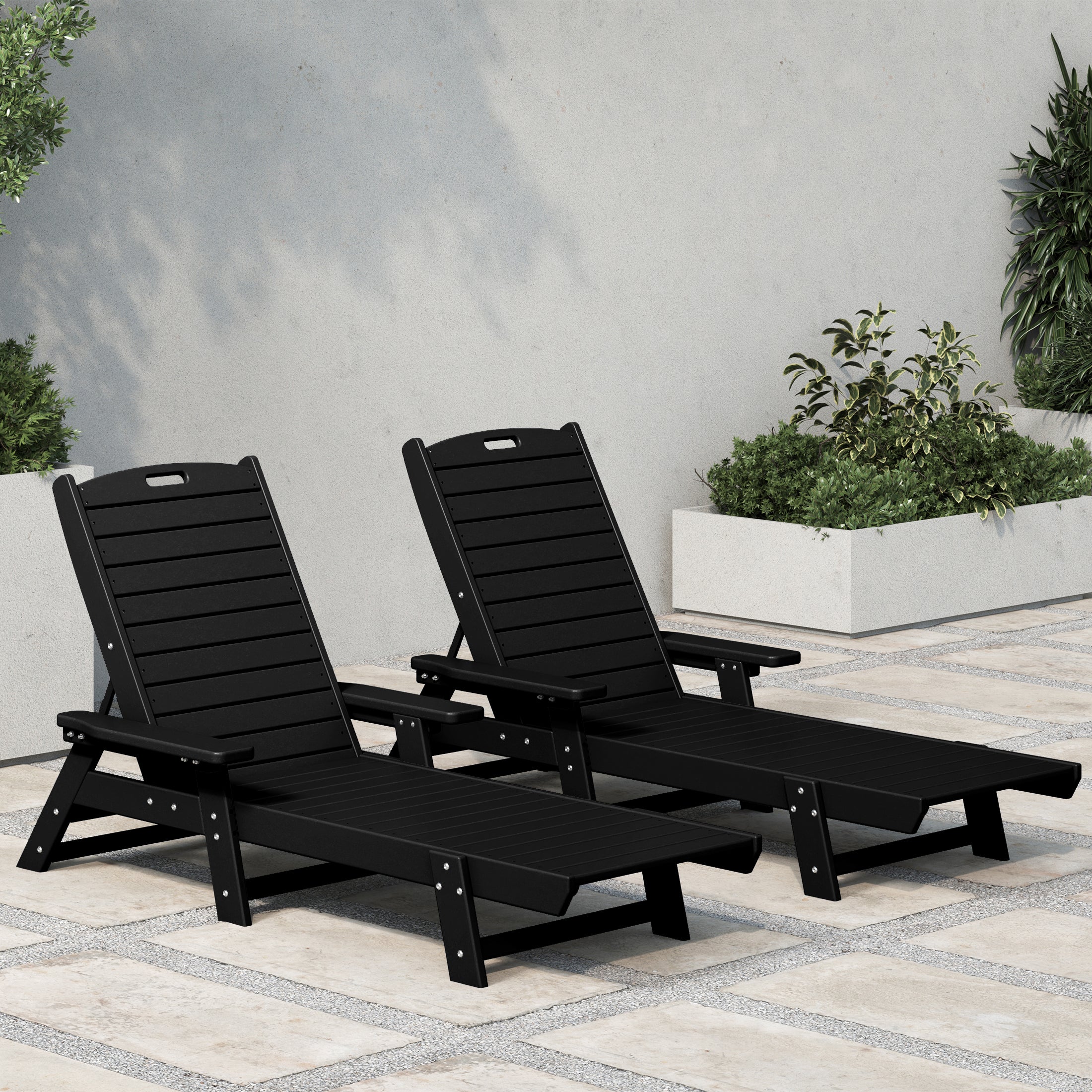 Paradise Poly Reclining Chaise Lounge (Set Of 2)