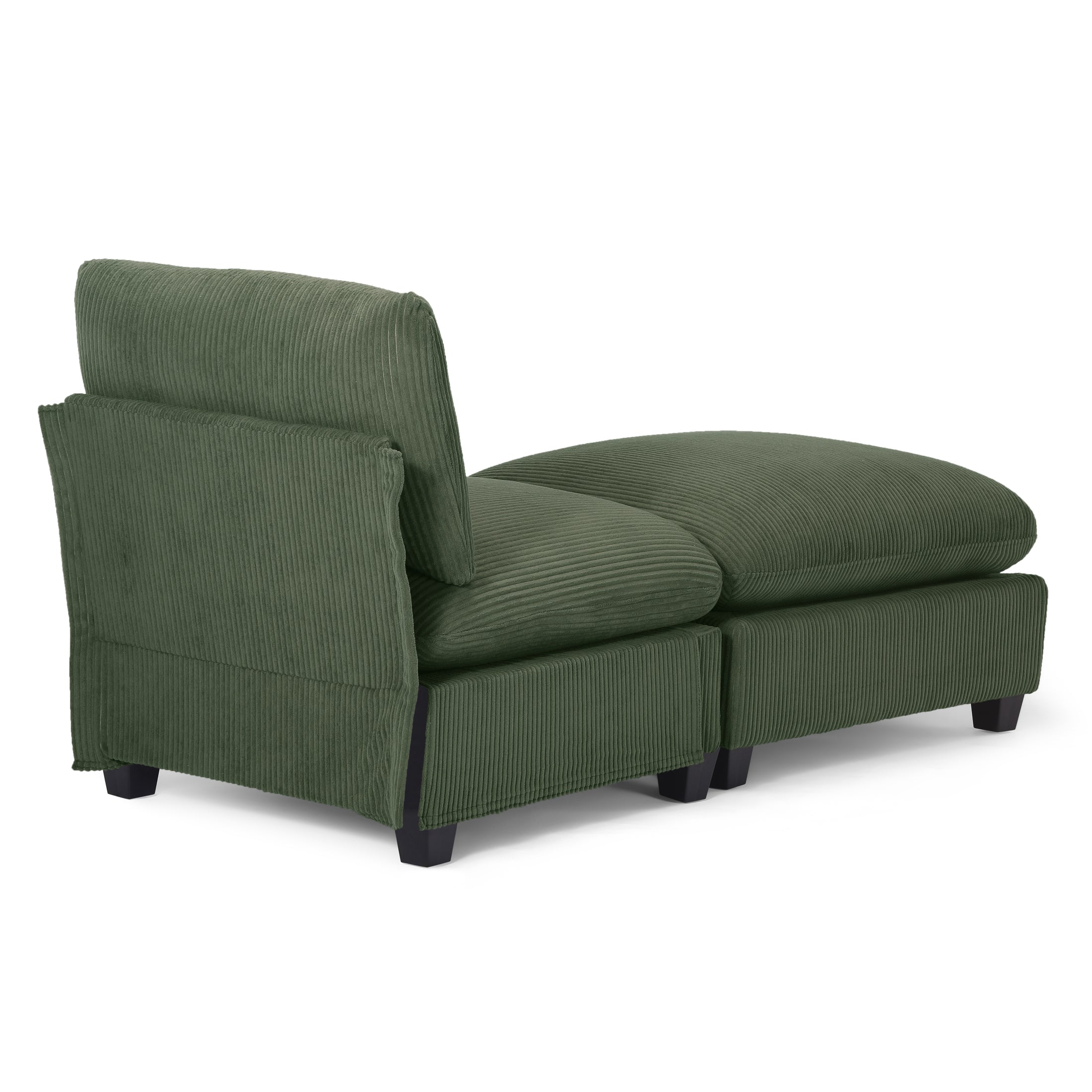 Ava 68.5" Corduroy Upholstered Indoor Chaise Lounge Chair