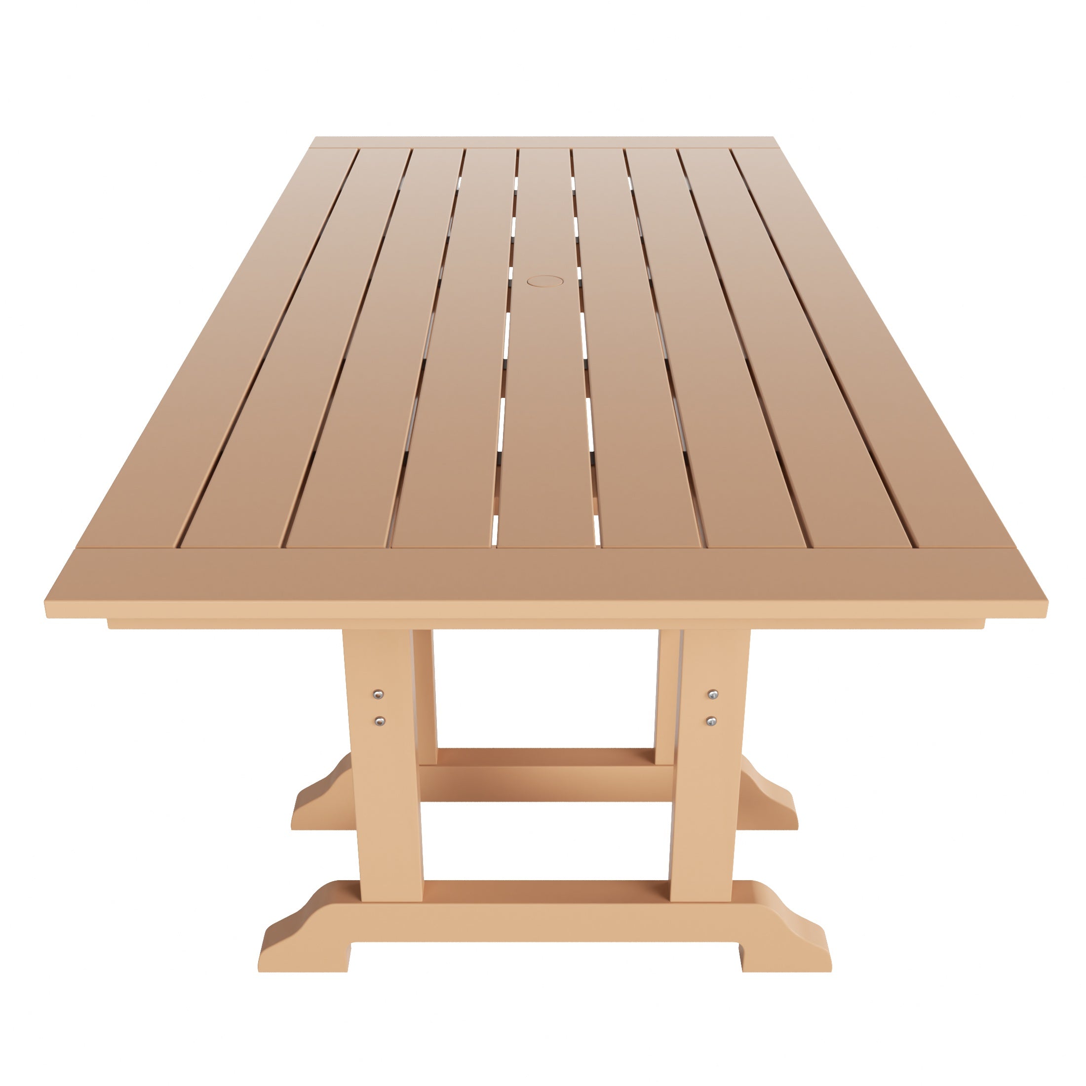 Paradise 7-Piece HDPE Rectangular Patio Dining Table Set with Foldable Chairs