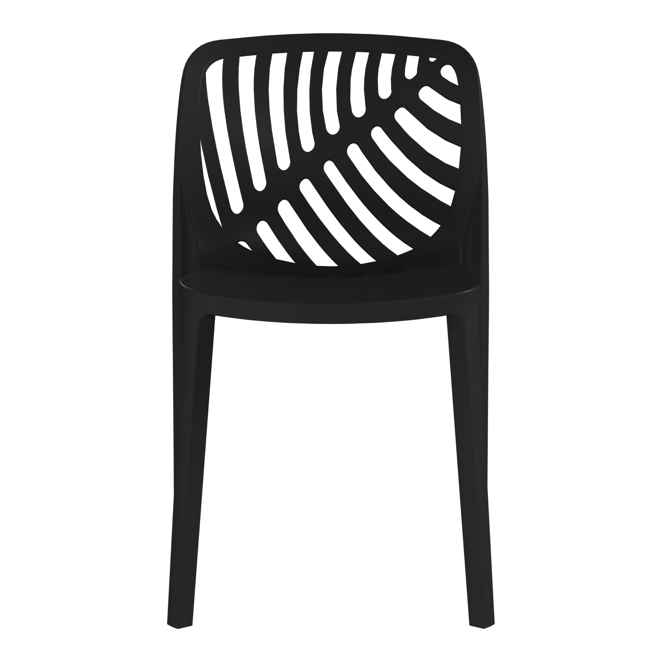 Sunshine Outdoor Modern Stackable Polypropylene Plastic Patio Bistro Dining Side Chairs (Set of 2)