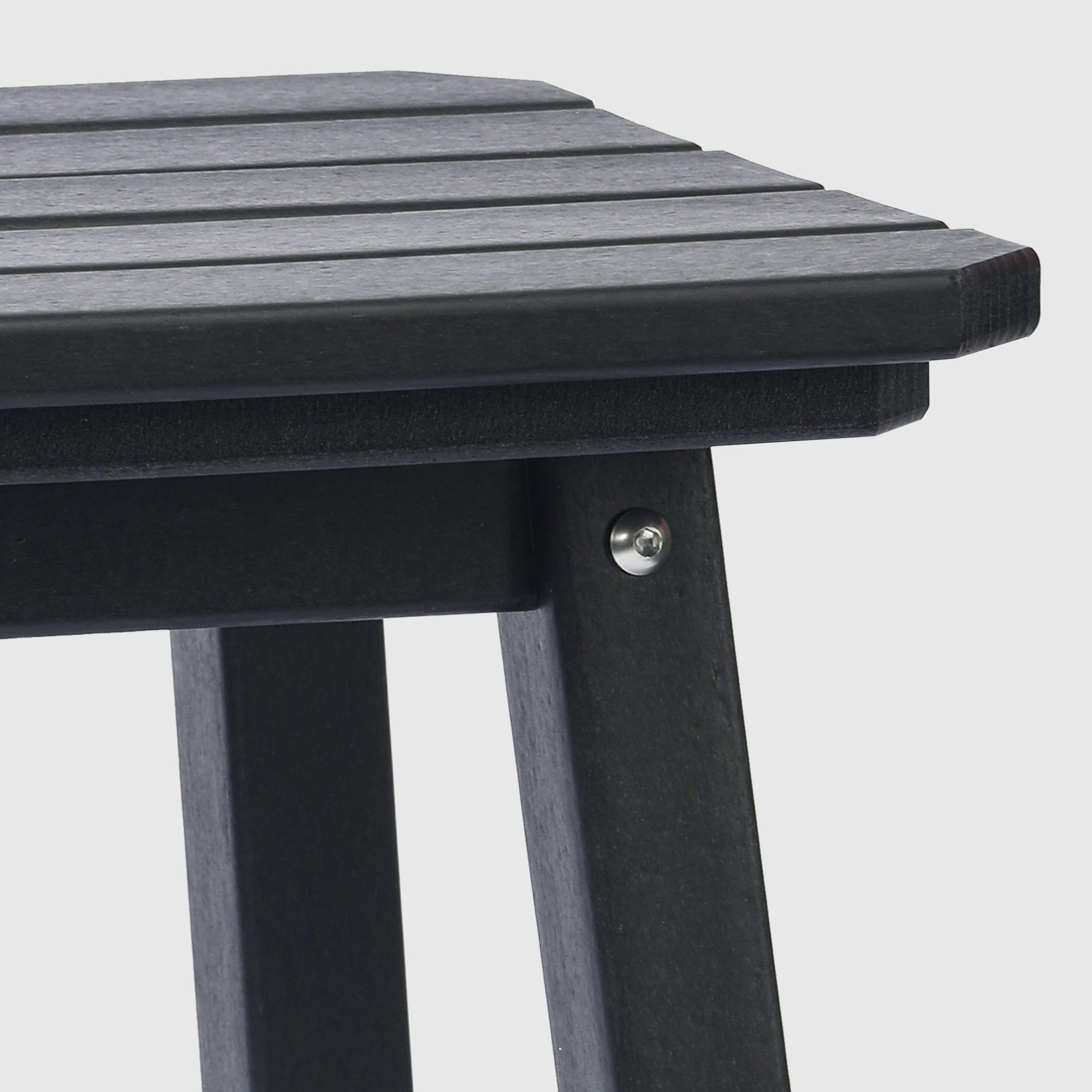 Paradise 24" HDPE Outdoor Patio Counter High Backless Square Bar Stools Set of Three