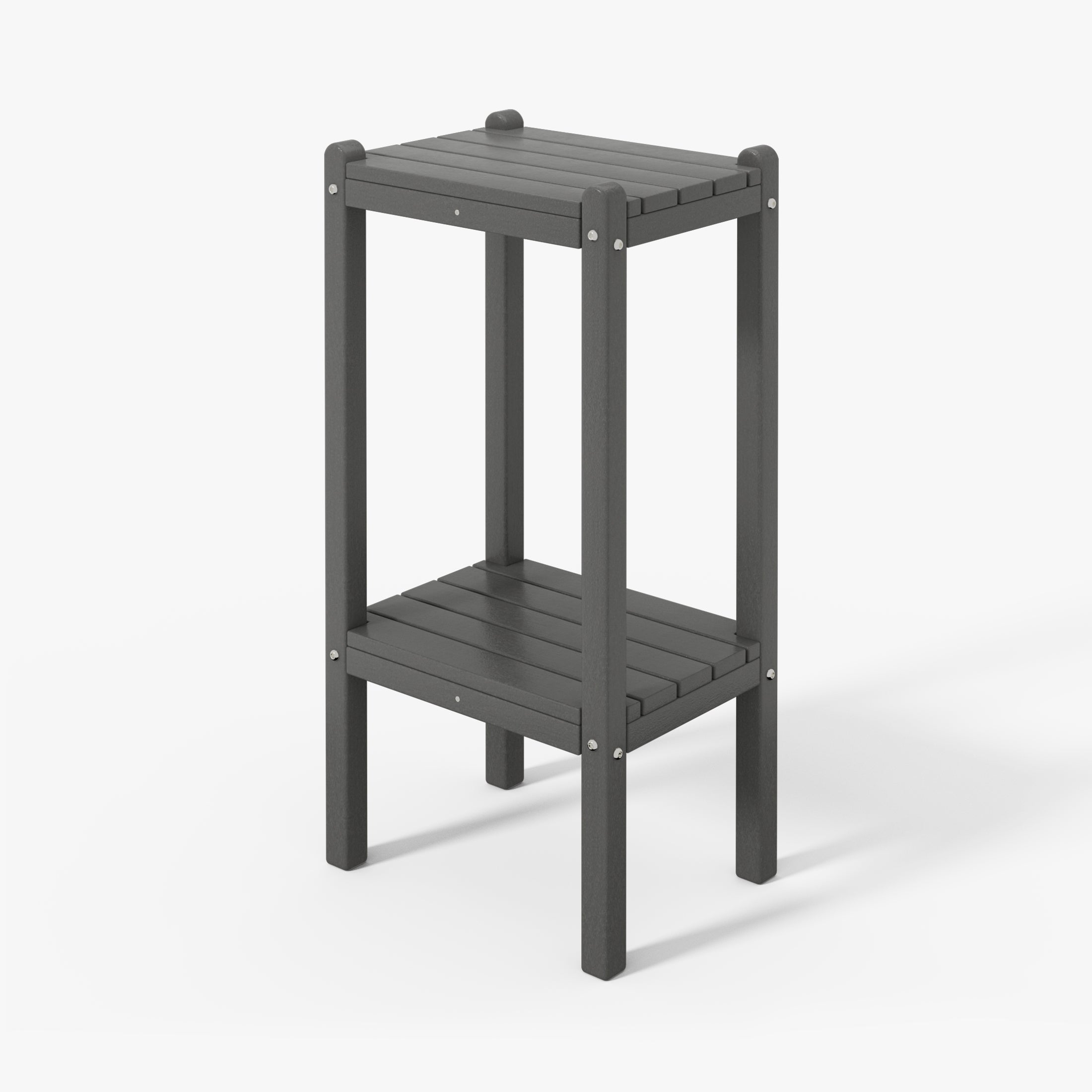 Paradise 36" Outdoor Adirondack HDPE 2-Tier Patio Side Table