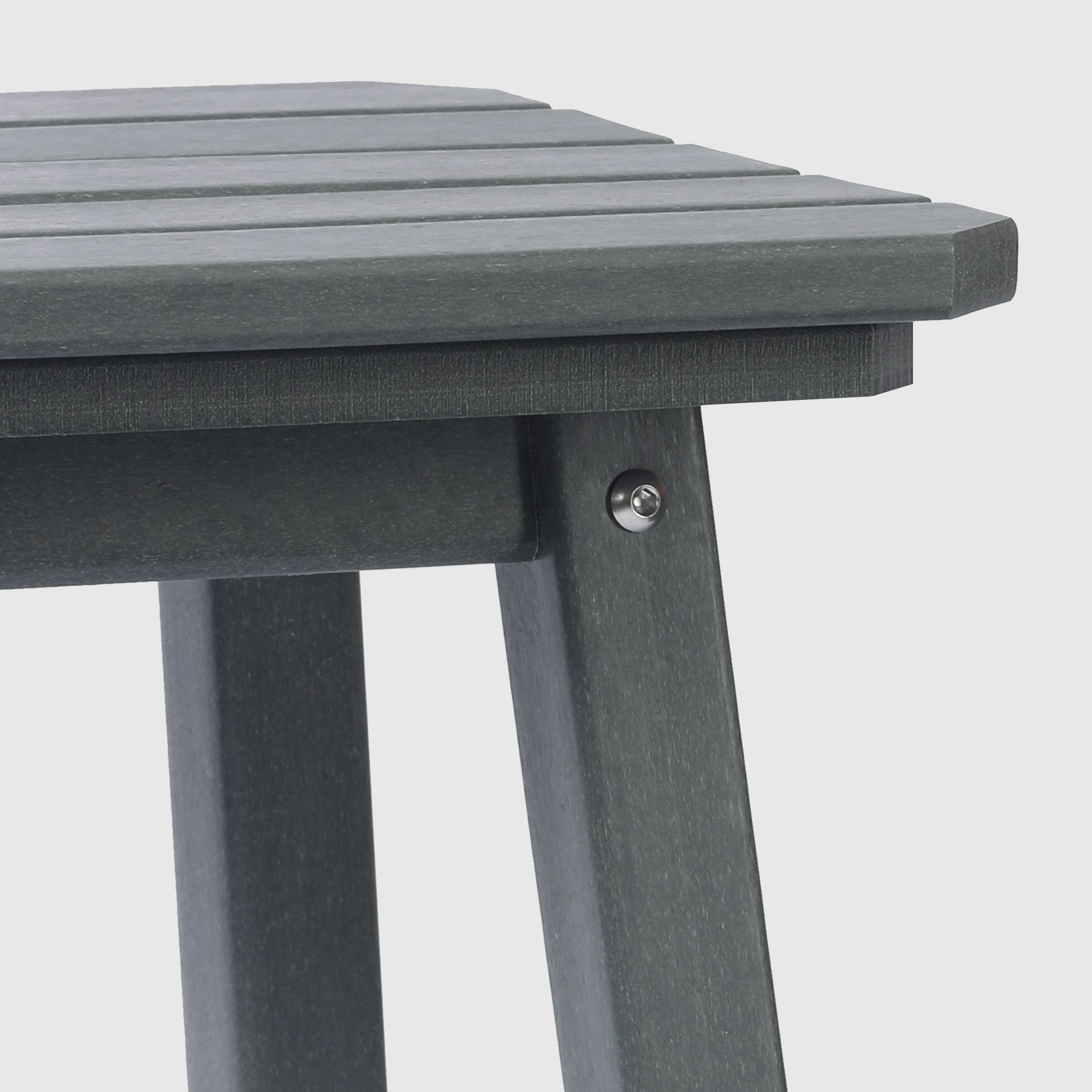 Paradise 24" HDPE Outdoor Patio Counter High Backless Square Bar Stools Set of Three