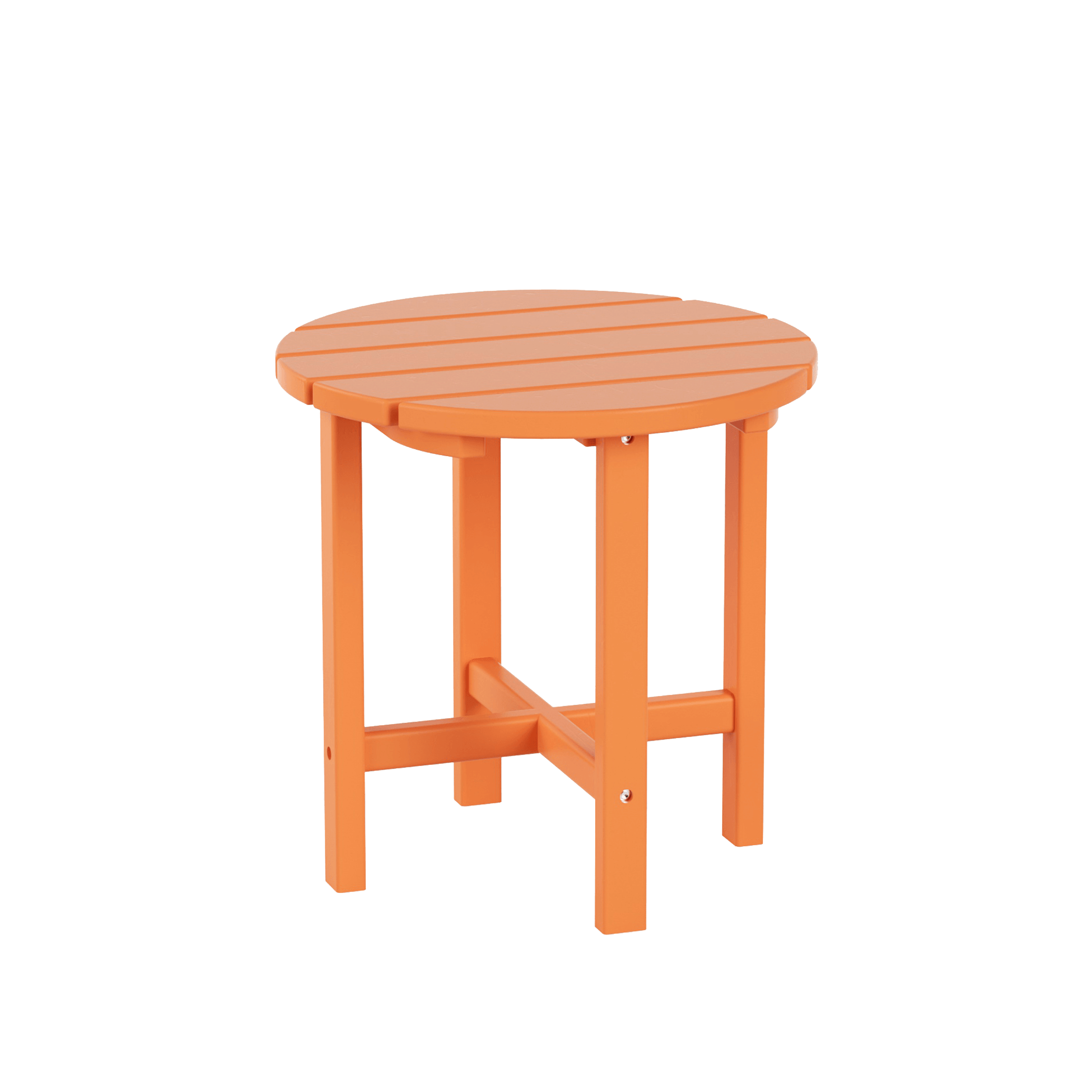 Portside 2-Piece Outdoor Wheeled Classic Poly Adirondack Chaise Lounge with Arms and Round Side Table Set - Costaelm
