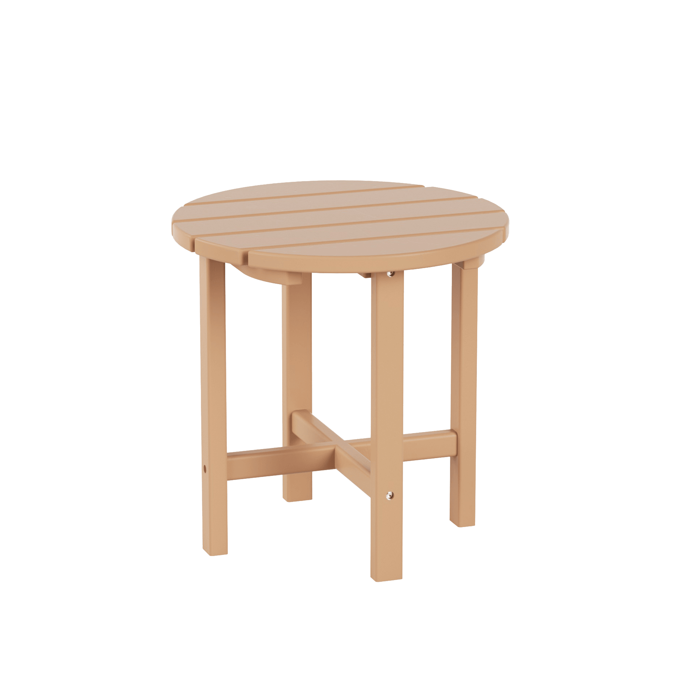 Portside 2-Piece Outdoor Wheeled Classic Poly Adirondack Chaise Lounge with Arms and Round Side Table Set - Costaelm