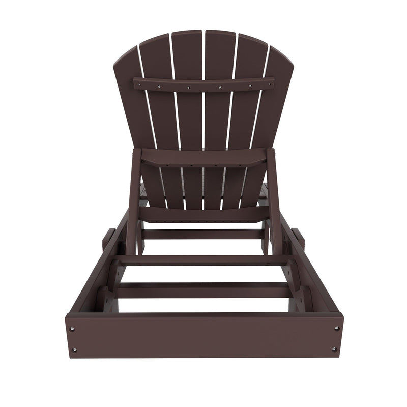 Portside Outdoor Classic Poly Adirondack Chaise Lounge - Costaelm