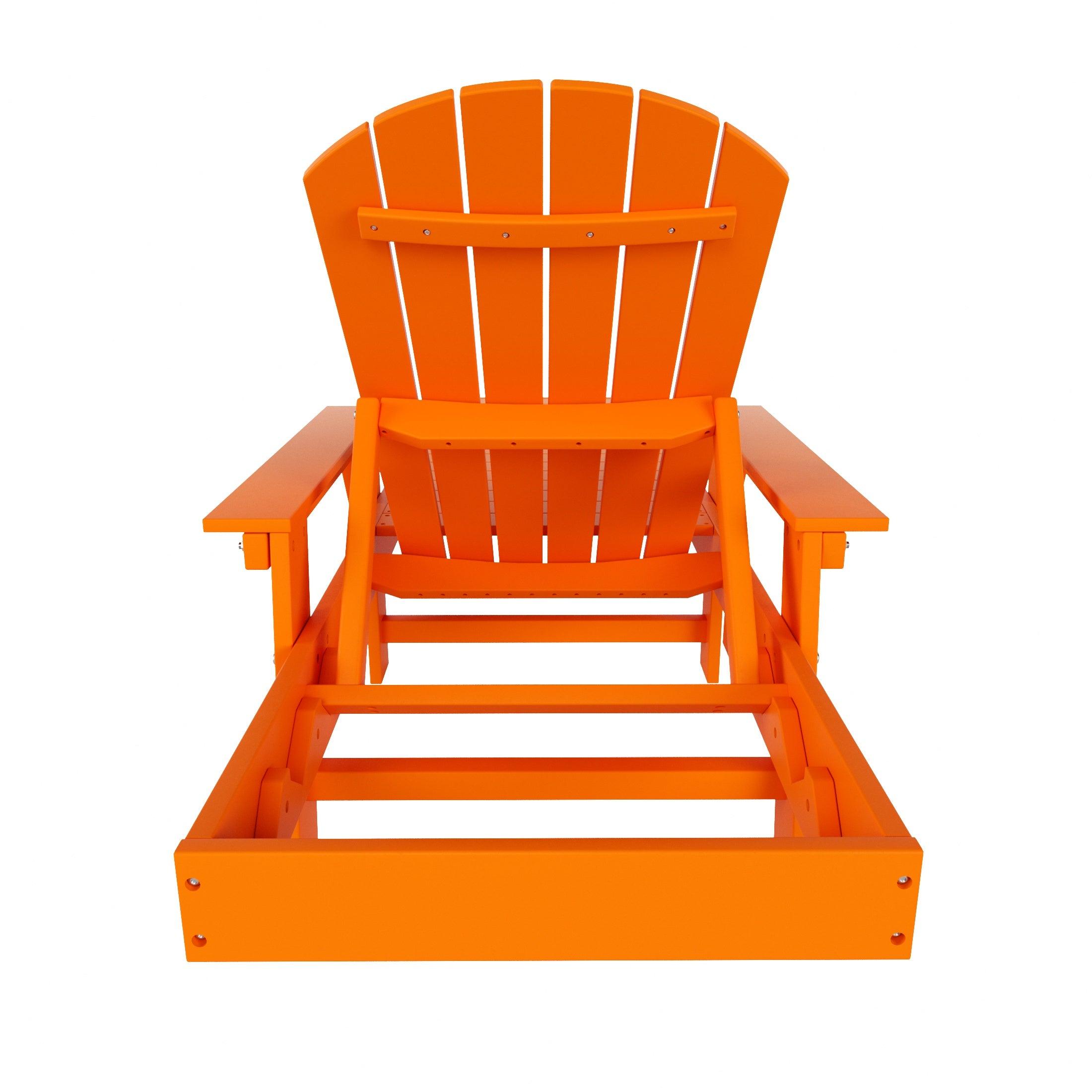 Portside Outdoor Wheeled Classic Poly Adirondack Chaise Lounge with Arms - Costaelm