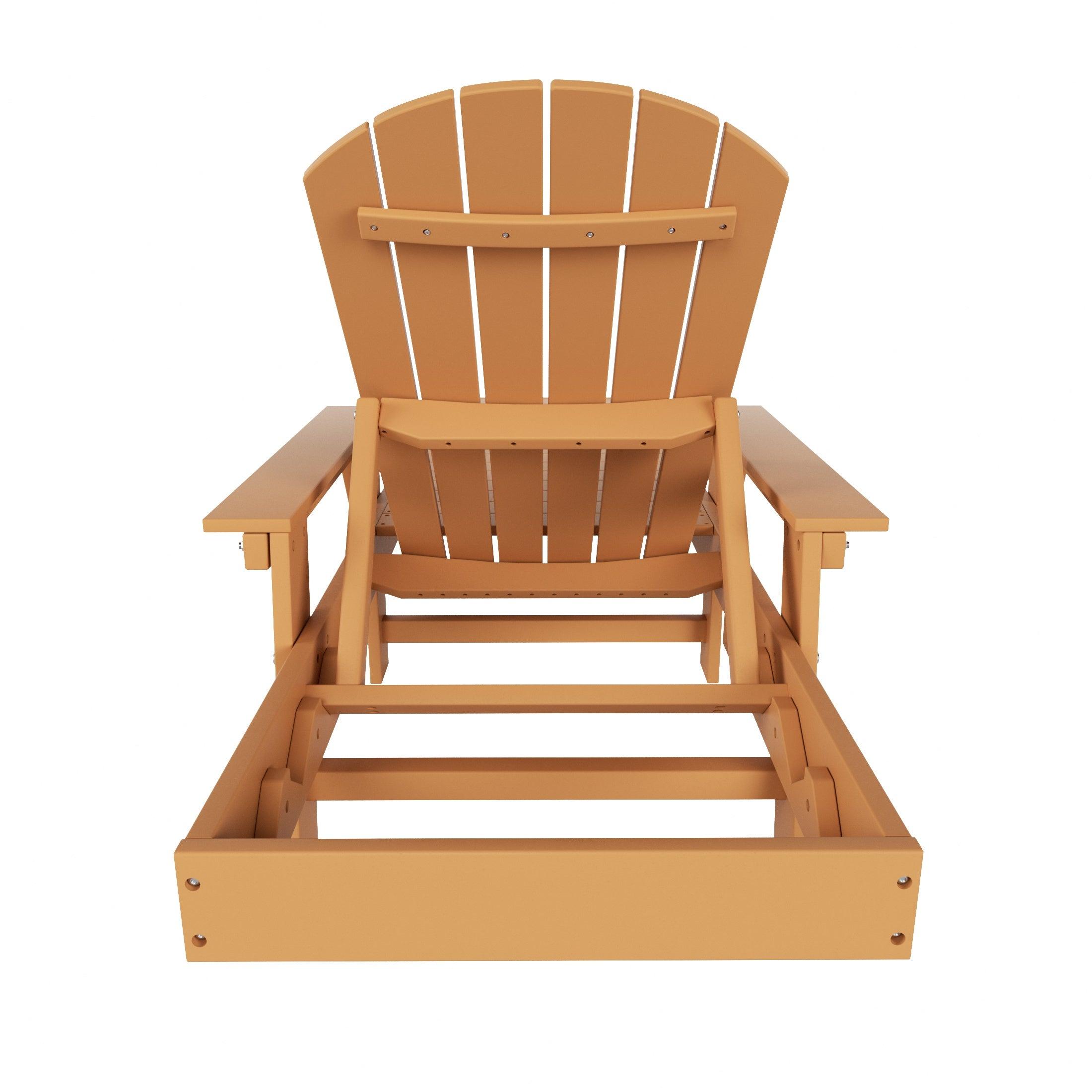 Portside Outdoor Wheeled Classic Poly Adirondack Chaise Lounge with Arms - Costaelm