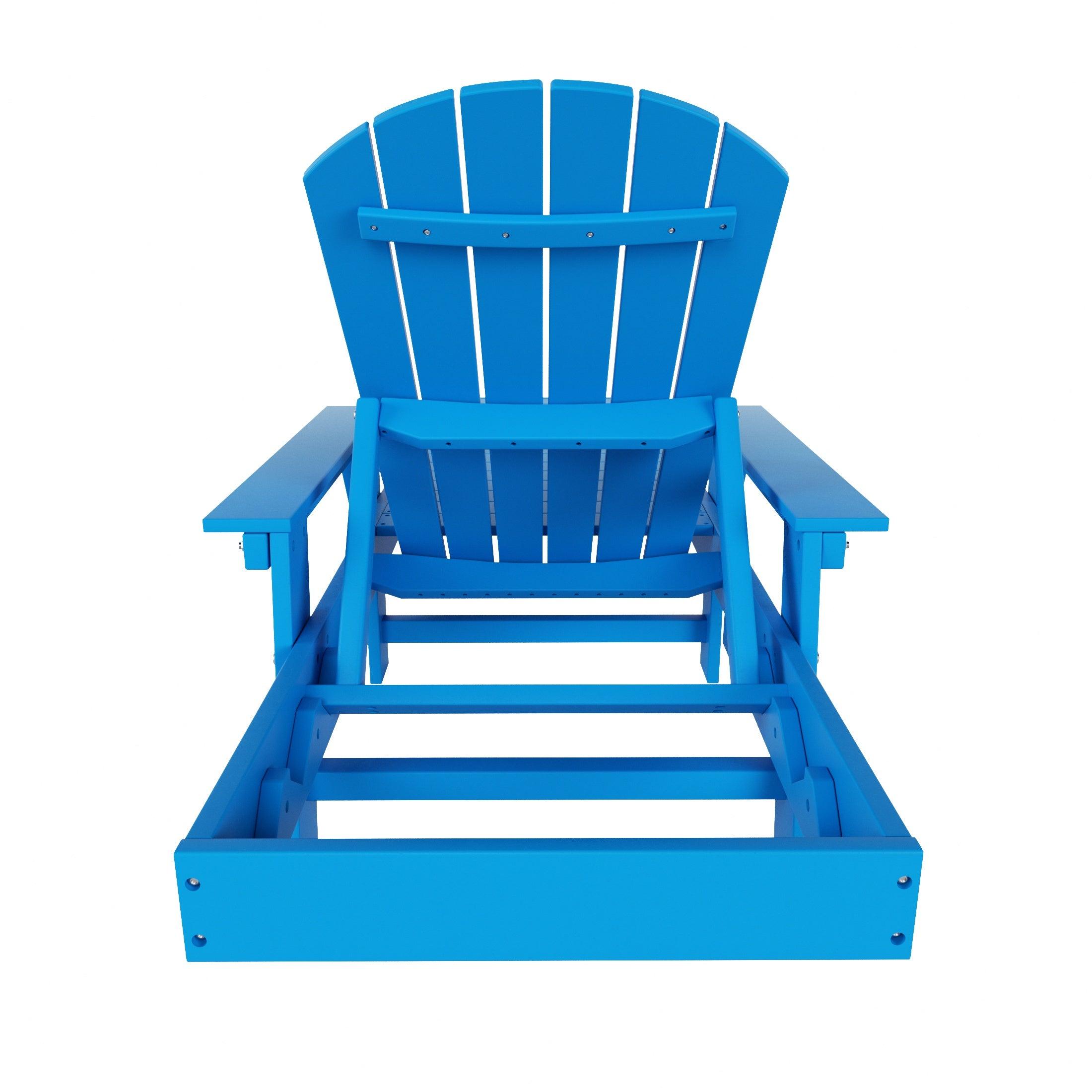 Portside Outdoor Wheeled Classic Poly Adirondack Chaise Lounge with Arms - Costaelm