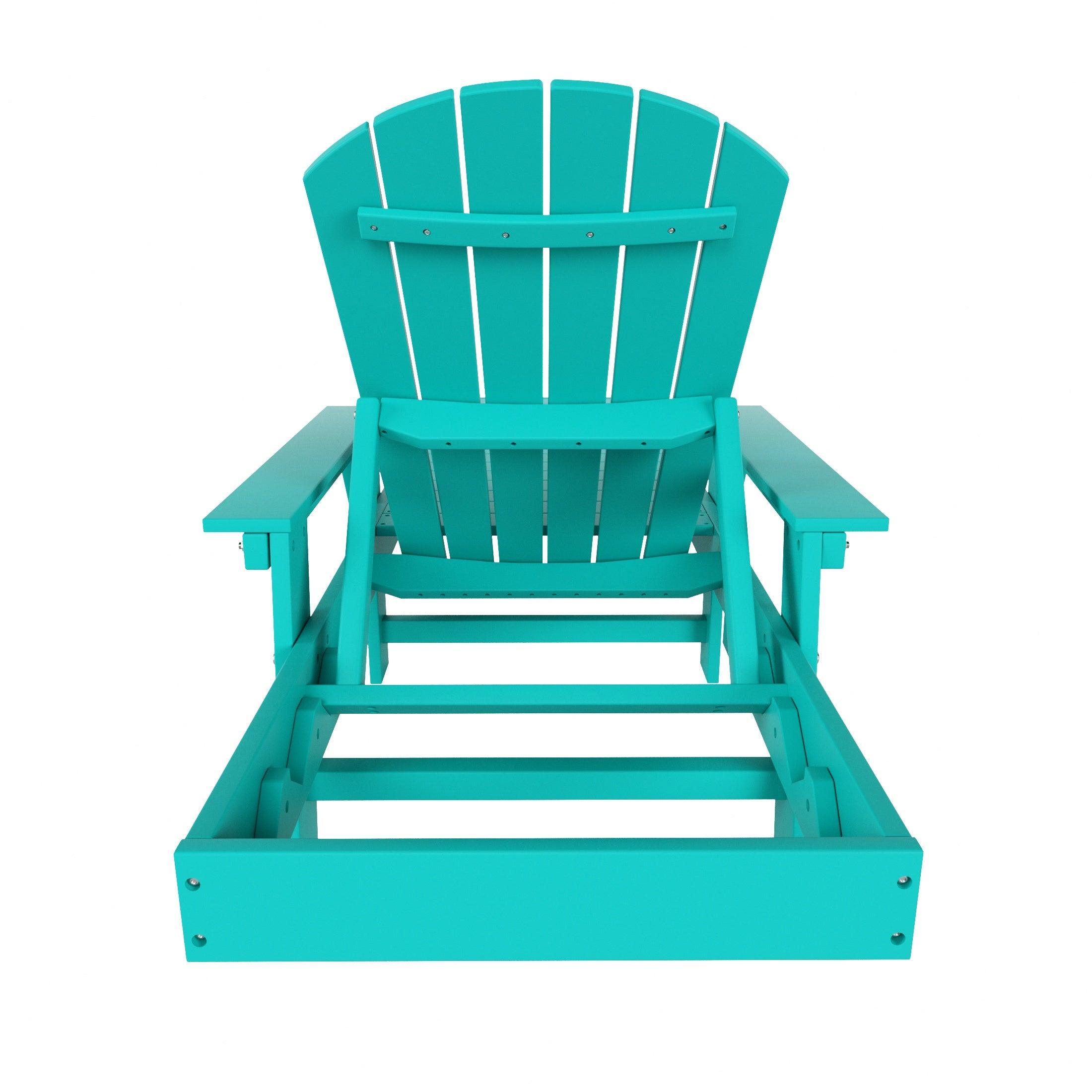 Portside Outdoor Wheeled Classic Poly Adirondack Chaise Lounge with Arms - Costaelm