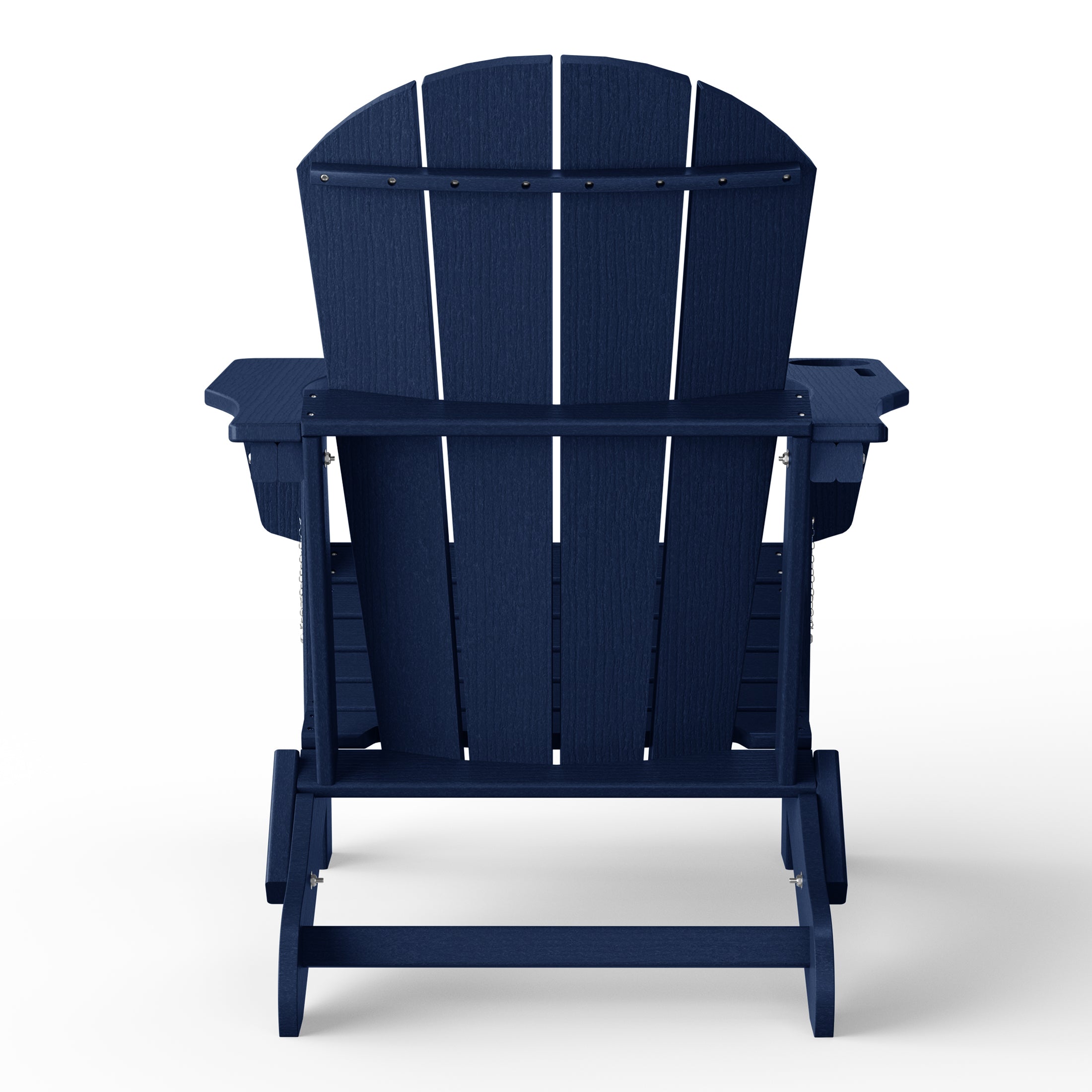 Rockport Outdoor Patio HDPE Resin Folding Adirondack Chairs With Cup Holder and Phone Holder (Set of Four)