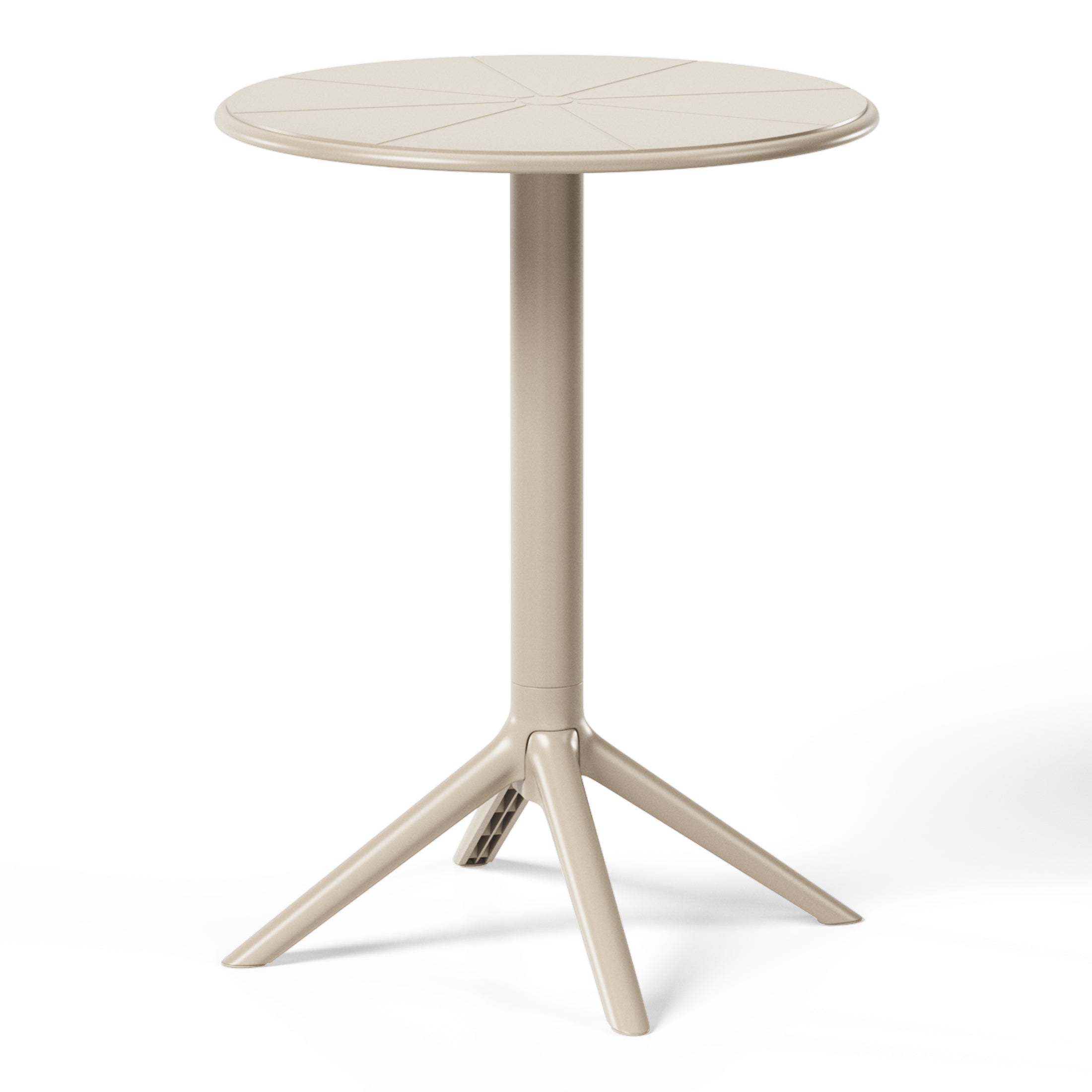 Sunshine 23.5" Outdoor Polypropylene Resin Round Patio Bistro Dining Table for 2