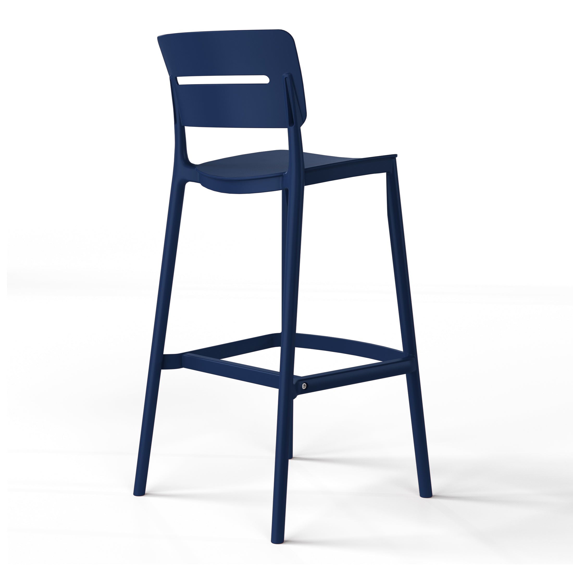 Sunshine Stackable Polypropylene Resin Plastic Outdoor Patio Bar Stools (Set of 2)