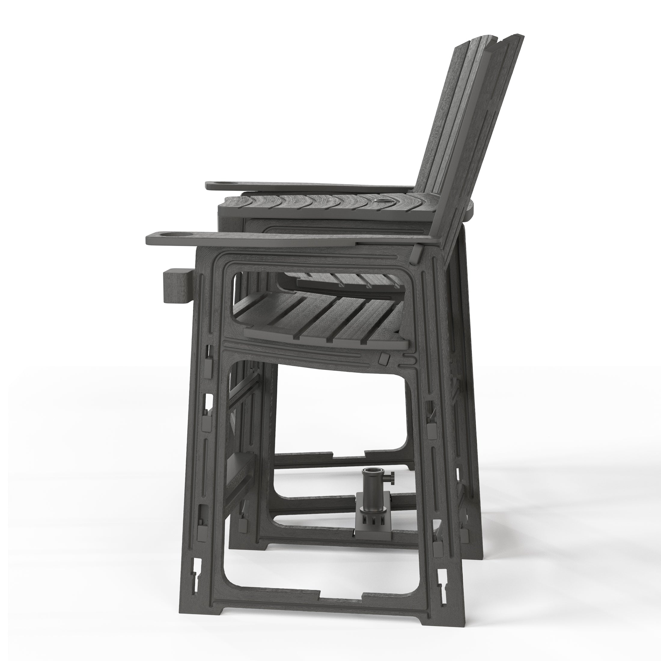 Cayman Outdoor Tall Adirondack Chairs With Connecting Table Tray (Set of 2)