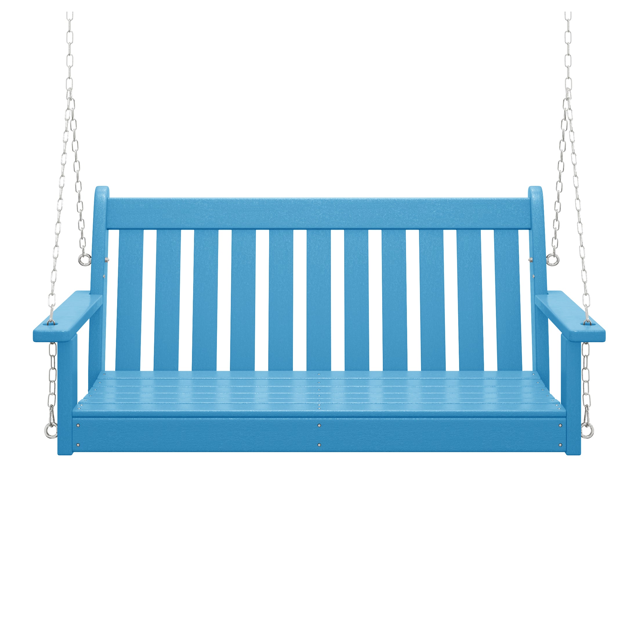Paradise Outdoor Patio HDPE Hanging Front Porch Swing Bench