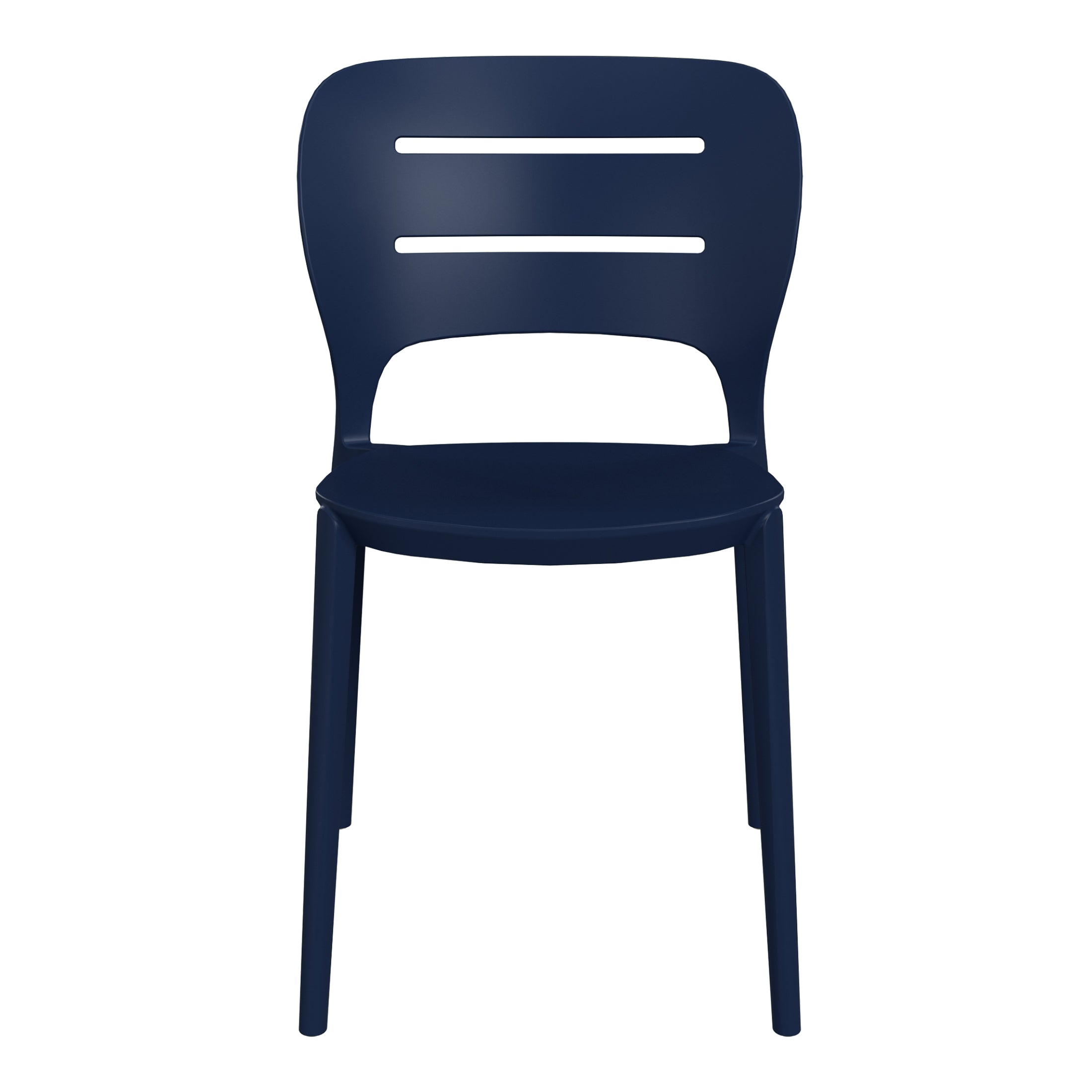 Sunshine Outdoor Modern Stackable Plastic Patio Dining Side Chairs (Set of 4)