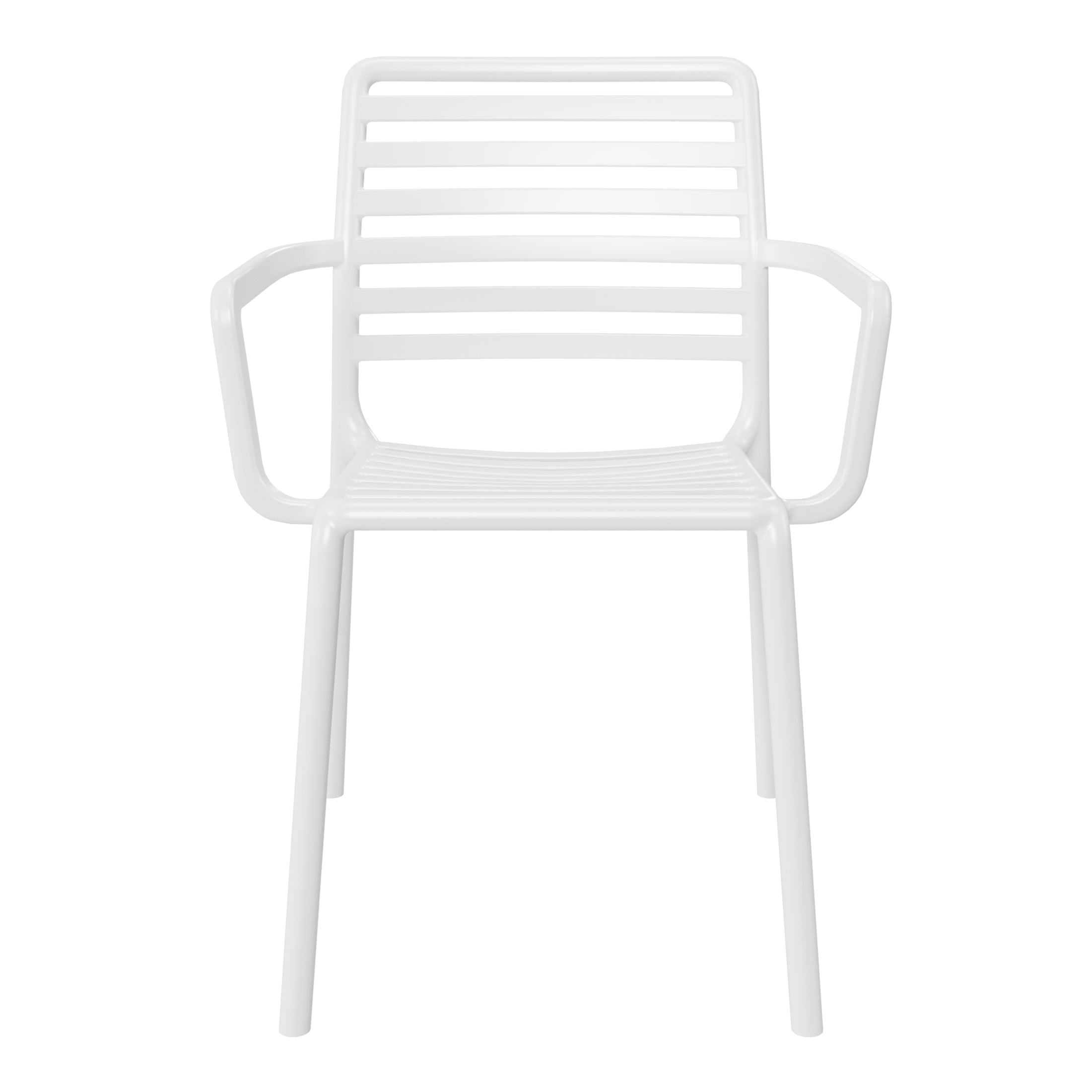 Sunshine Outdoor Stackable Polypropylene Plastic Resin Dining Armchairs (Set of 4)