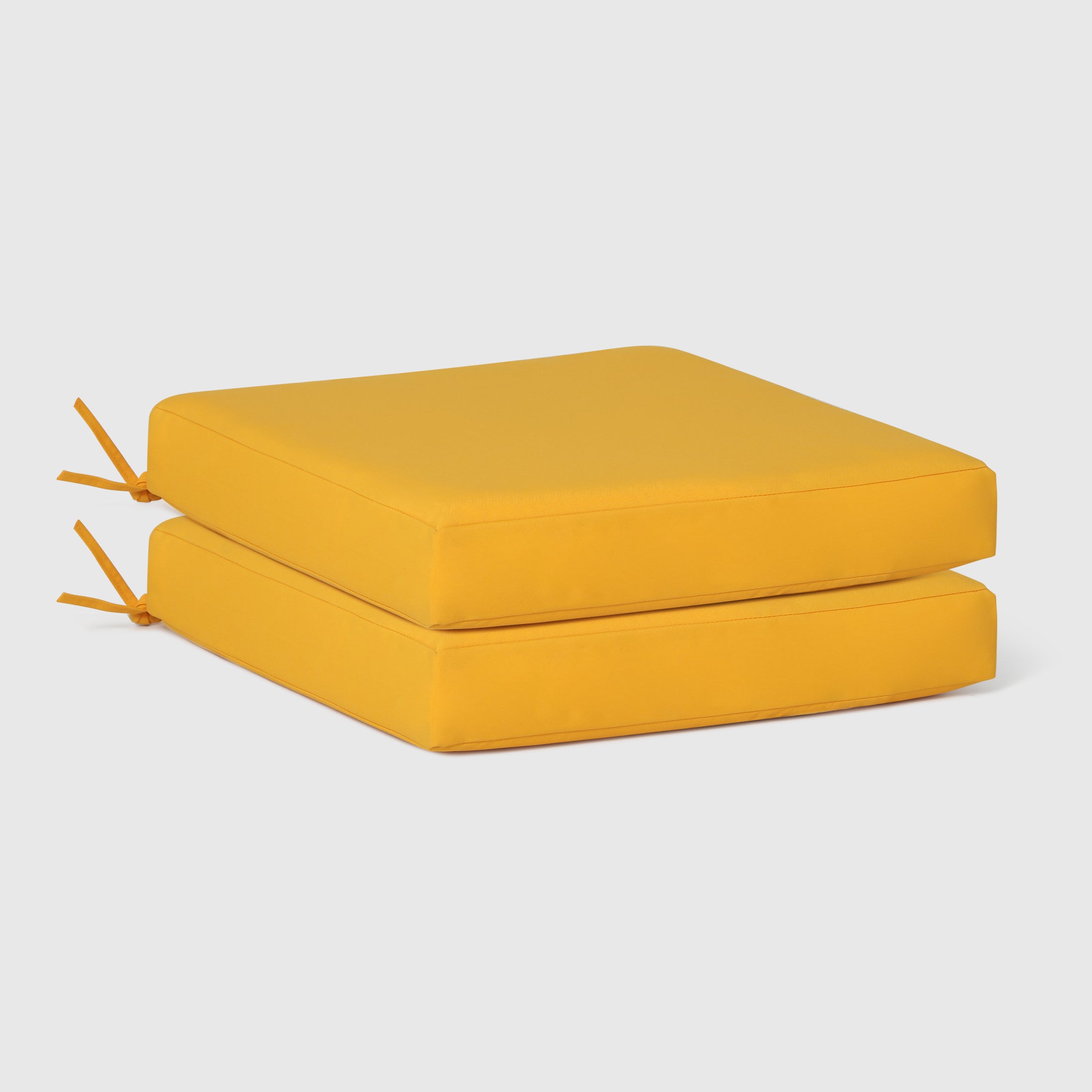 Harmony Outdoor Patio Furniture Seat Chair Square Cushions Set of 2, 20" x 19"